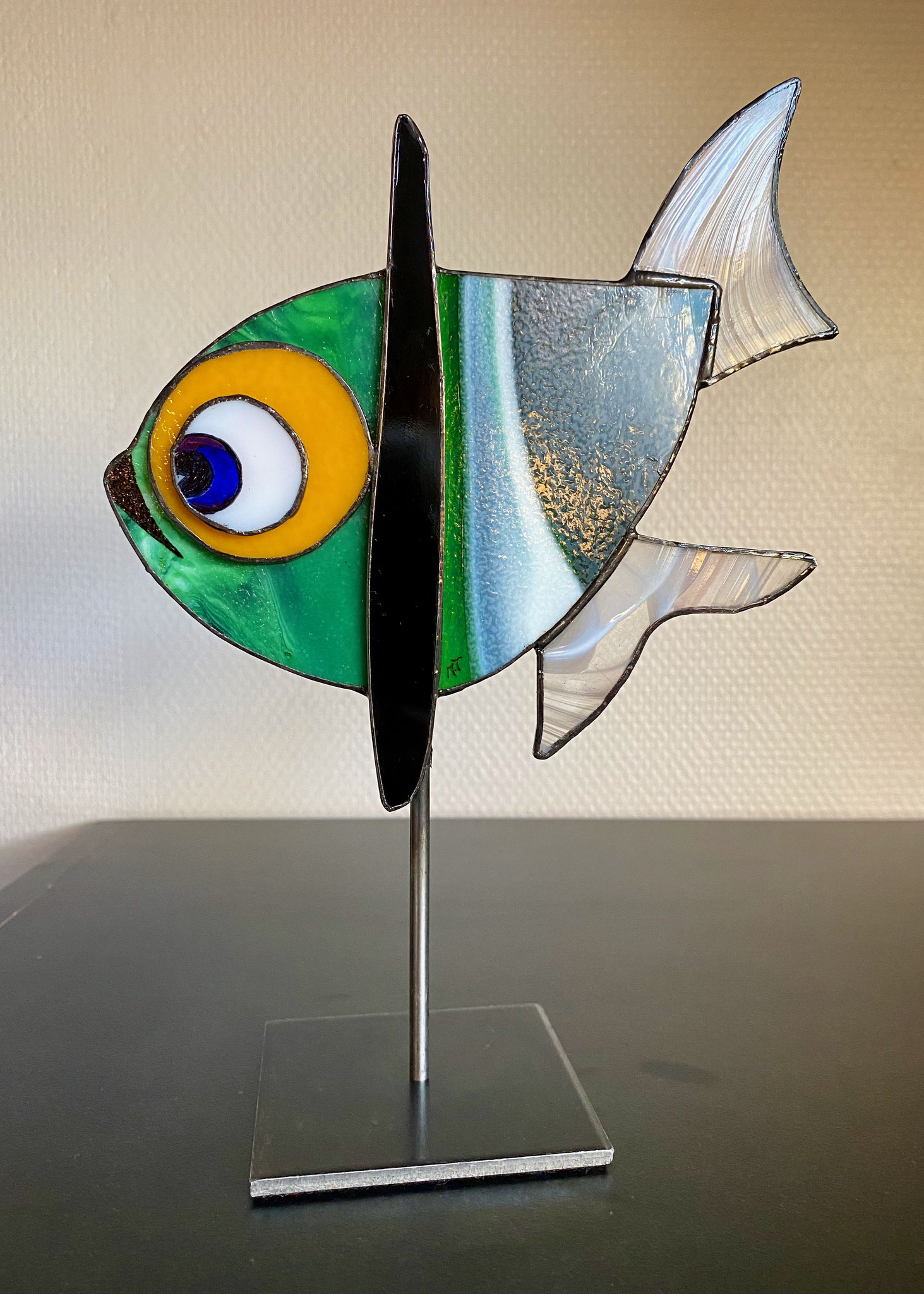 Poisson en vitrail Tiffany