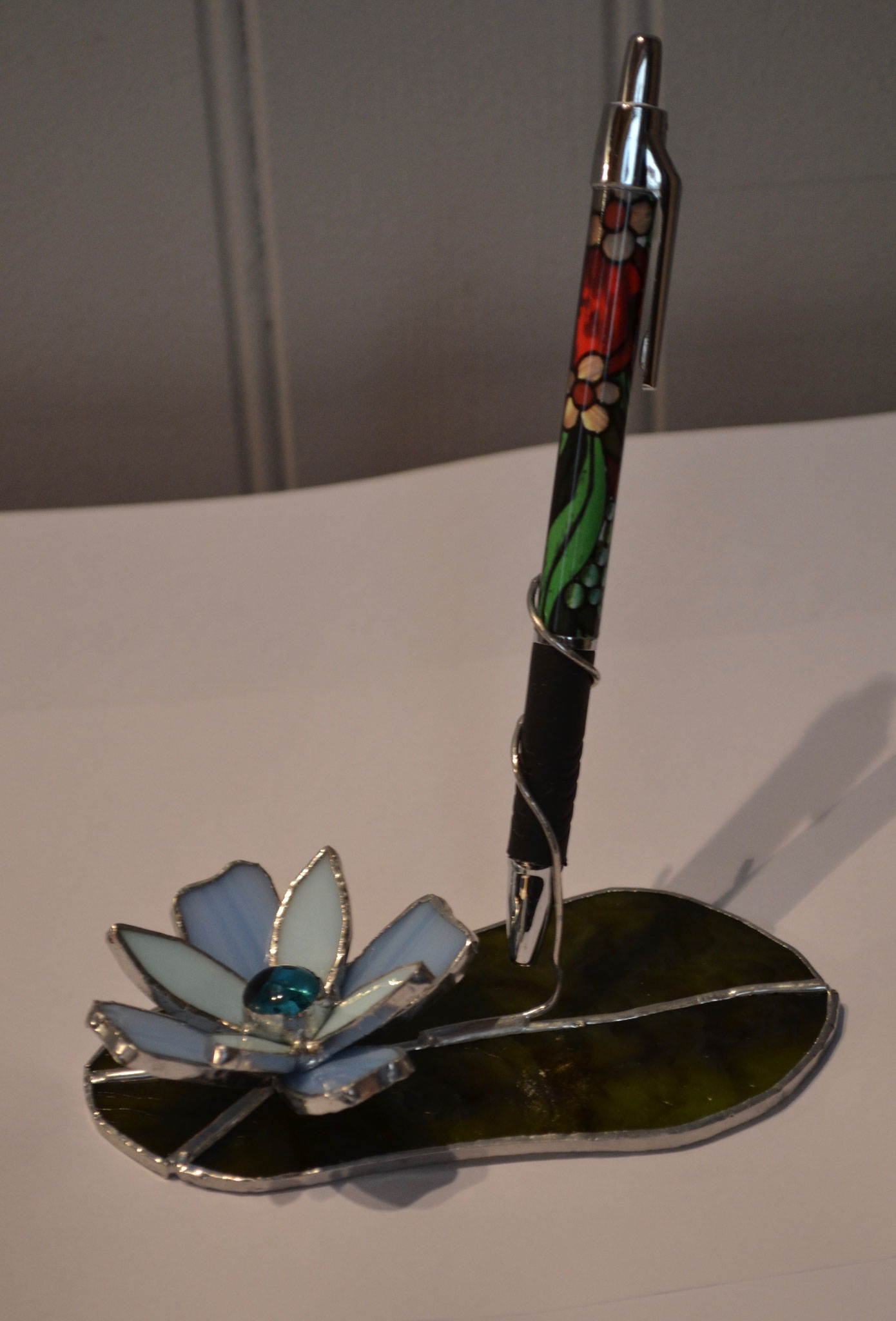 Pete stylo fleur bleue en Tiffany