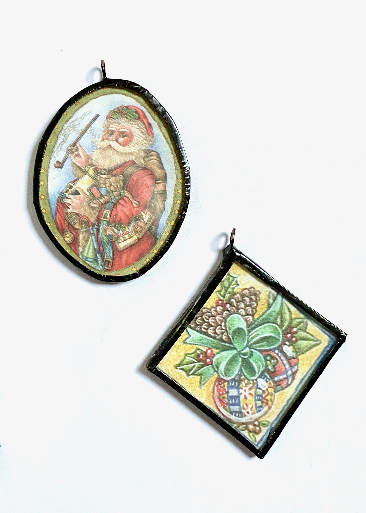 Décors sapin en Tiffany Images (6x6 cm) 8€