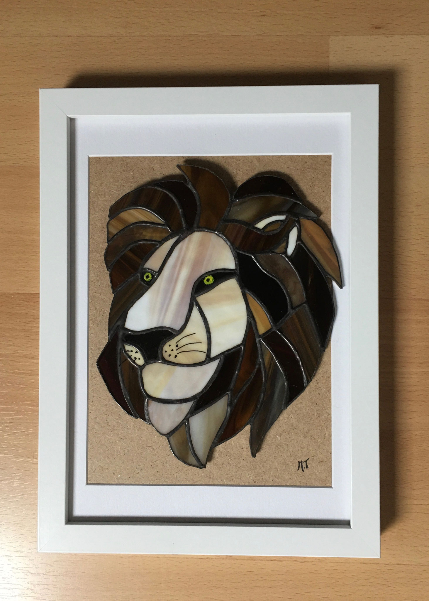 Tête de lion en Tiffany