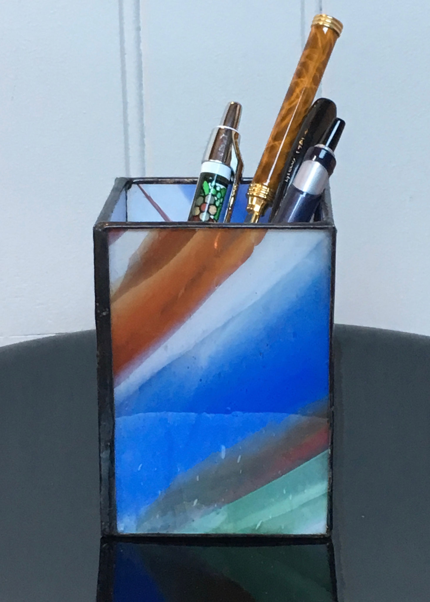 Pot à crayons en Tiffany