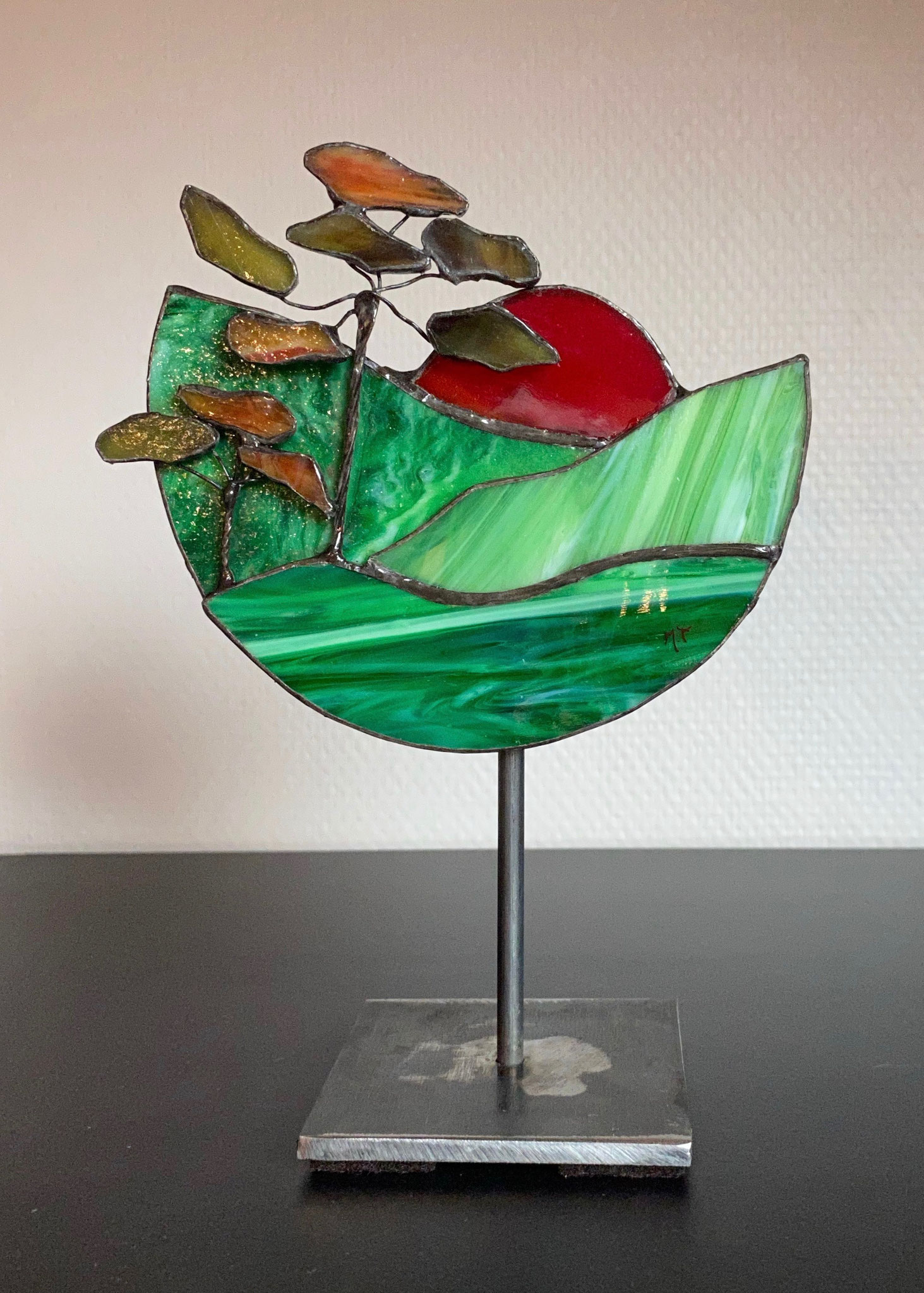 Paysage en vitrail Tiffany