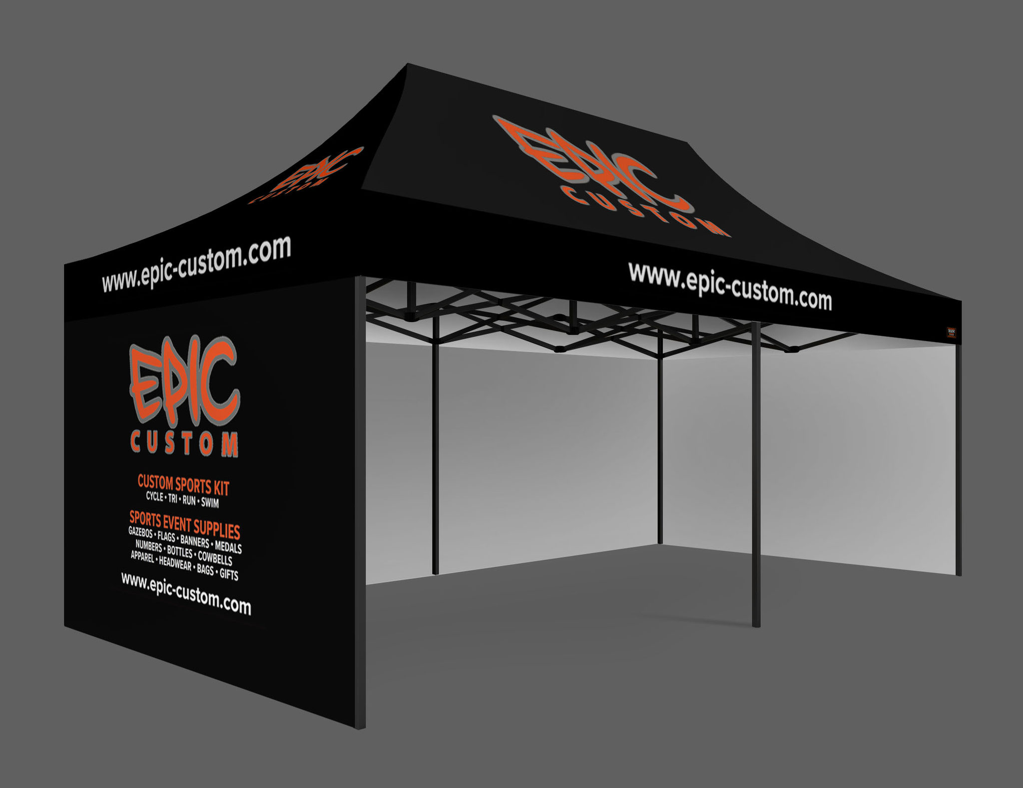 6m x 3m Complete Package Custom Printed Gazebo