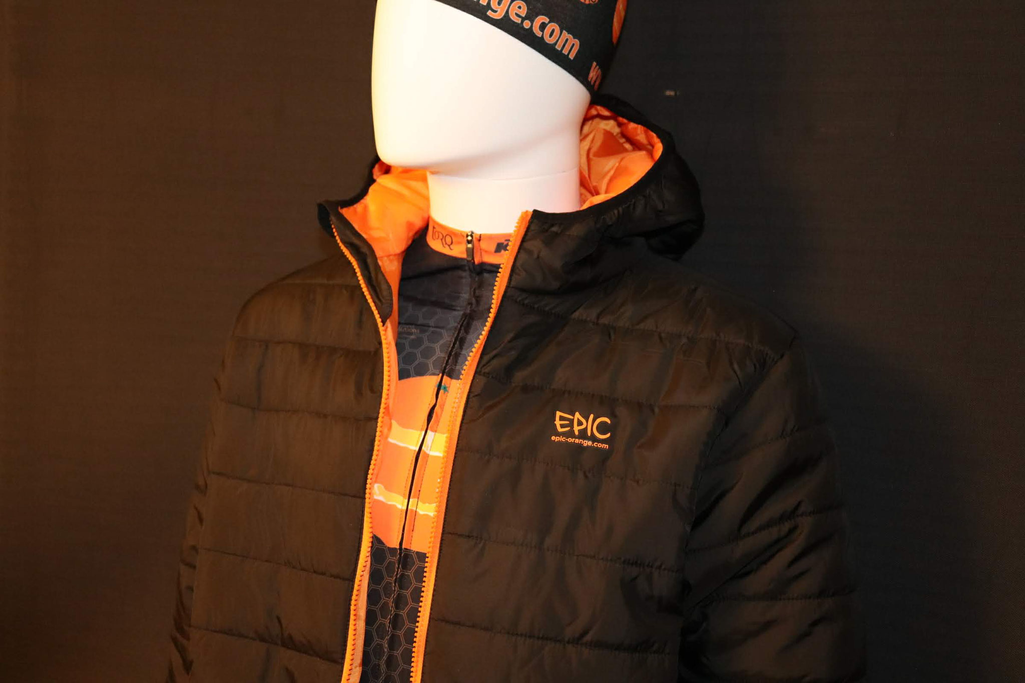 Custom Printed Padded Jackets with Coloured Zip