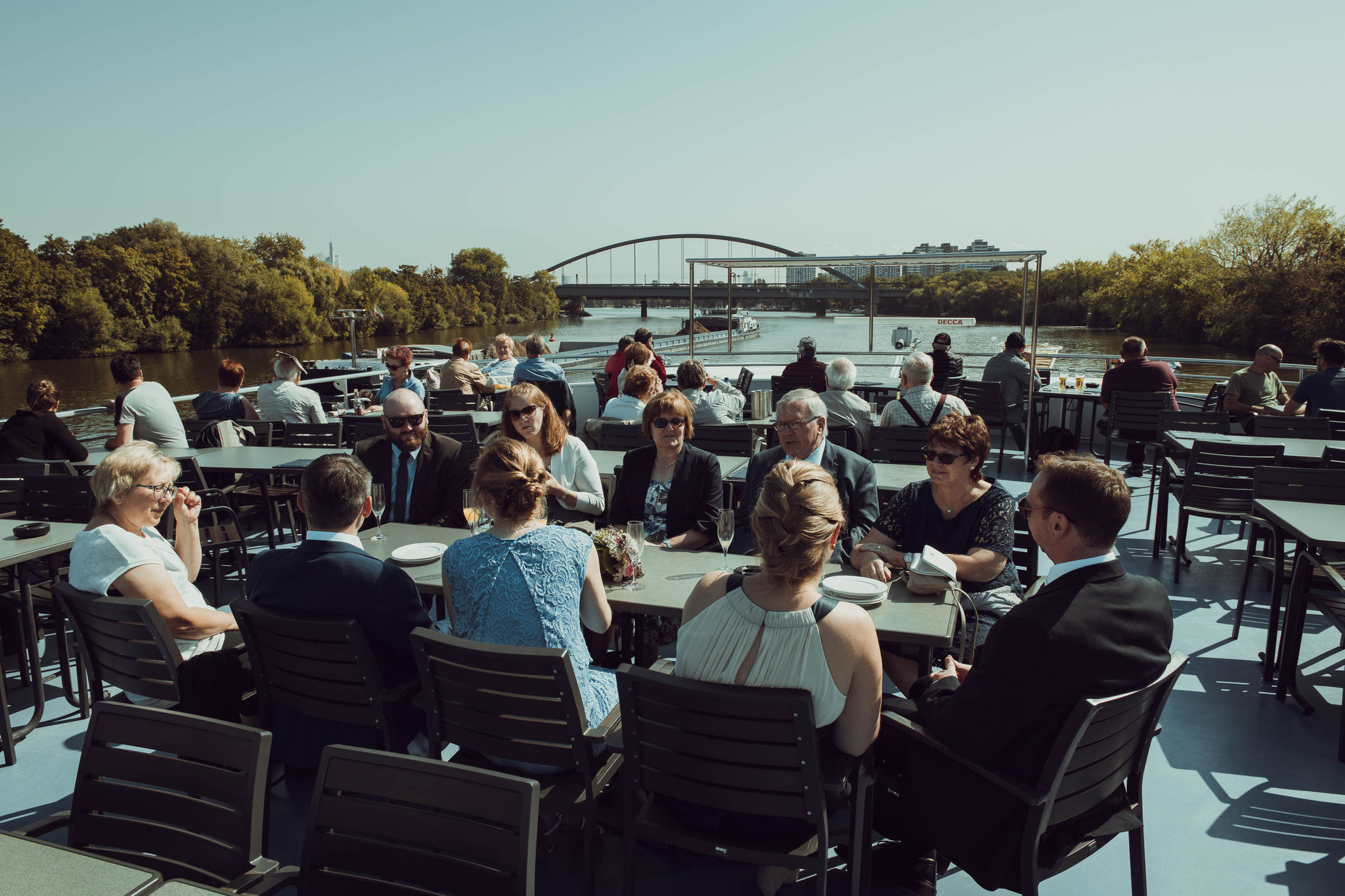 Hochzeit Dinner auf dem Nautilus Schiff am Main