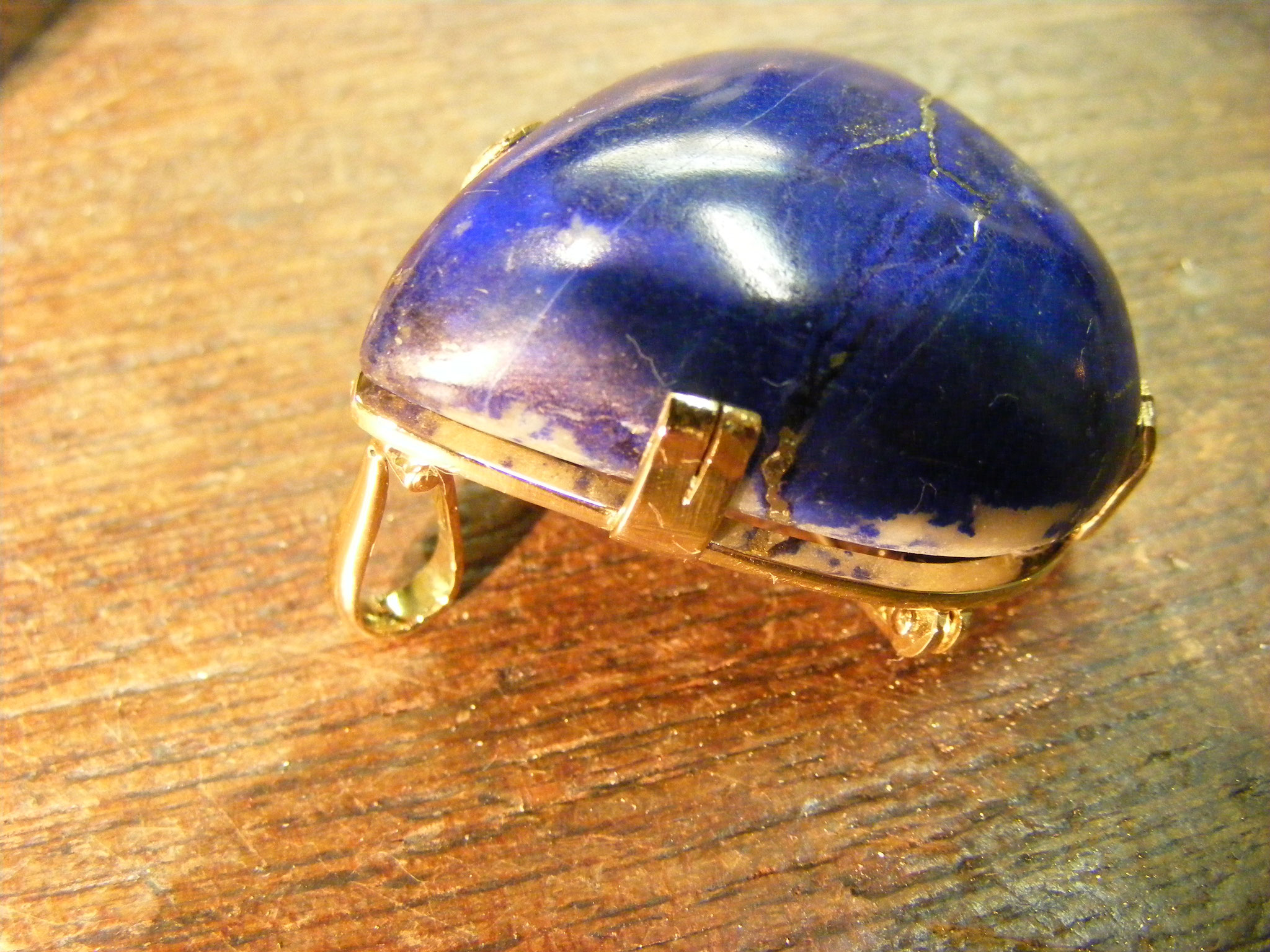 Pendentif-Broche Lapis Lazuli en Or jaune 750