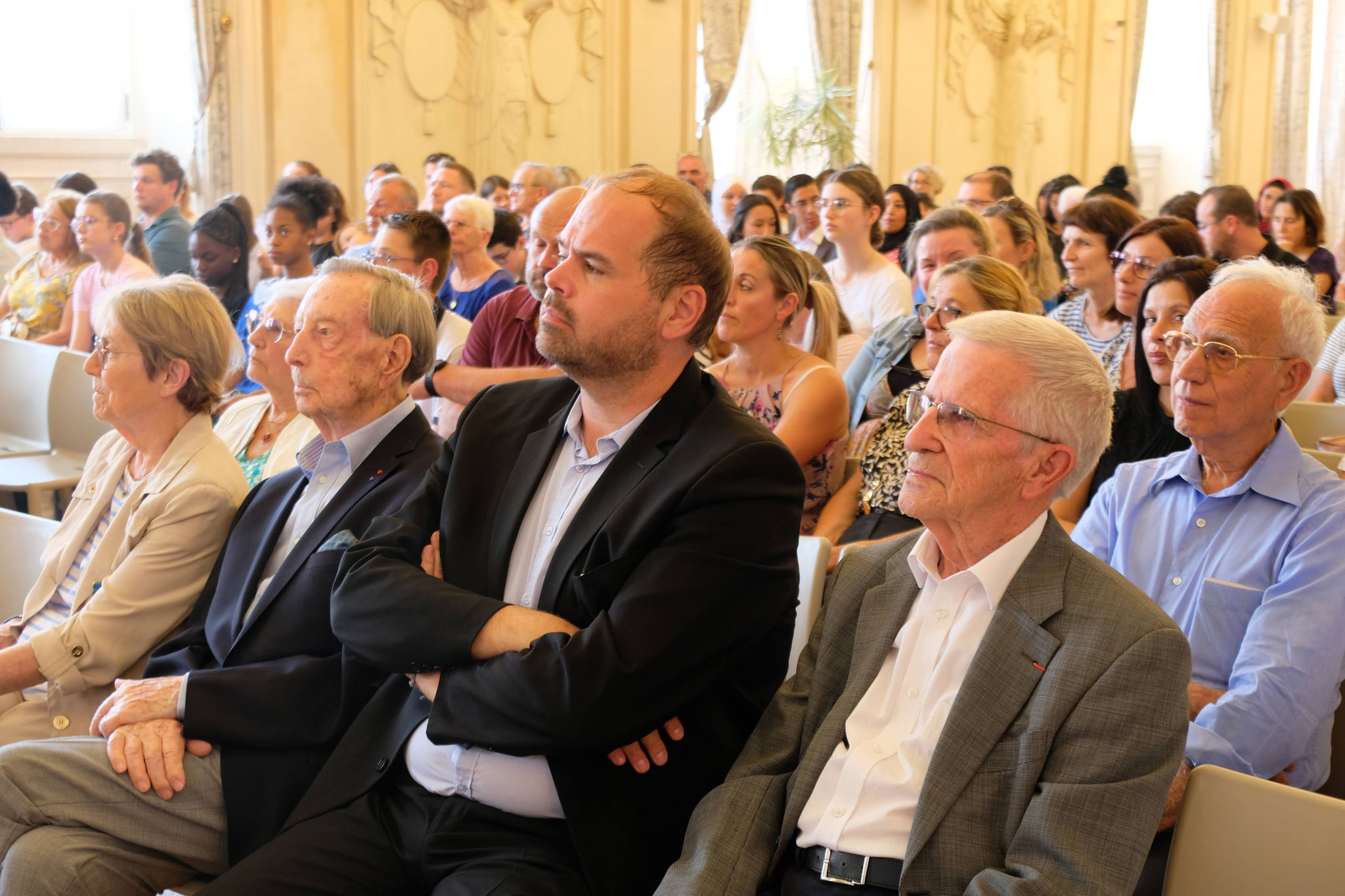 M. V. Verstraete, vice-président du conseil départemental et M. M. Caquot, conseiller départemental honoraire