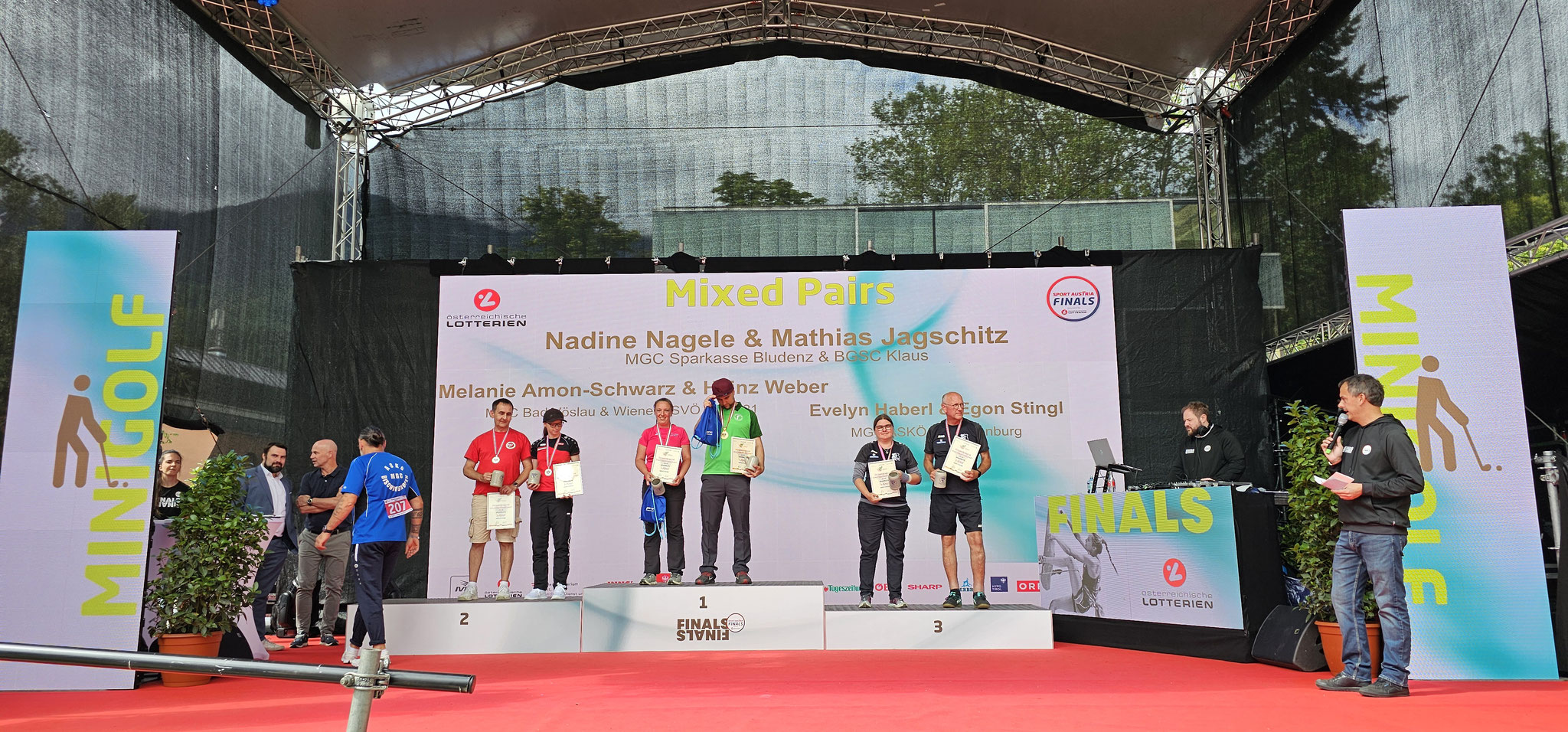 ÖSTM Mixed Pairs 2024 - Gold: Nadine Nagele/Mathias Jagschitz, Silber: Melanie Amon-Schwarz/Heinz Weber, Bronze: Evelyn Haberl/Egon Stingl