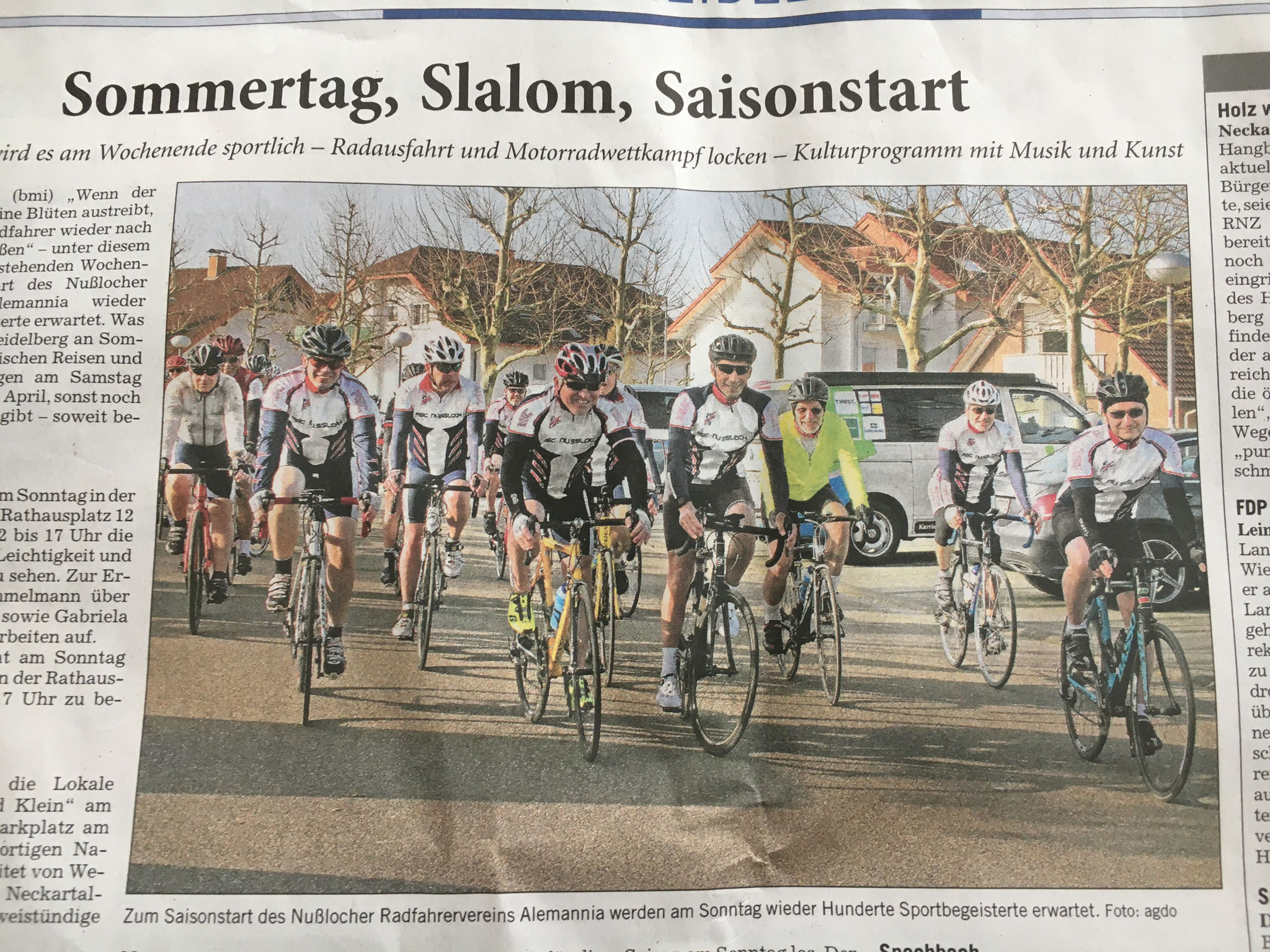 April 2023 - RTF Nussloch (leider mit Bild auf dem Archiv - es war tatsächlich regnerisch)