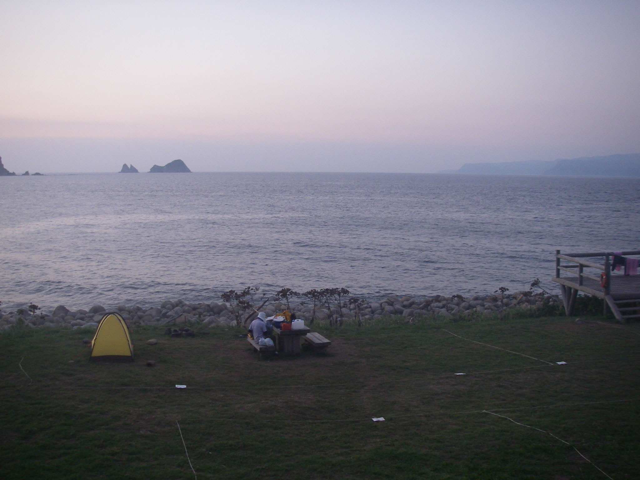 隠岐の島　明屋海岸のキャンプ場