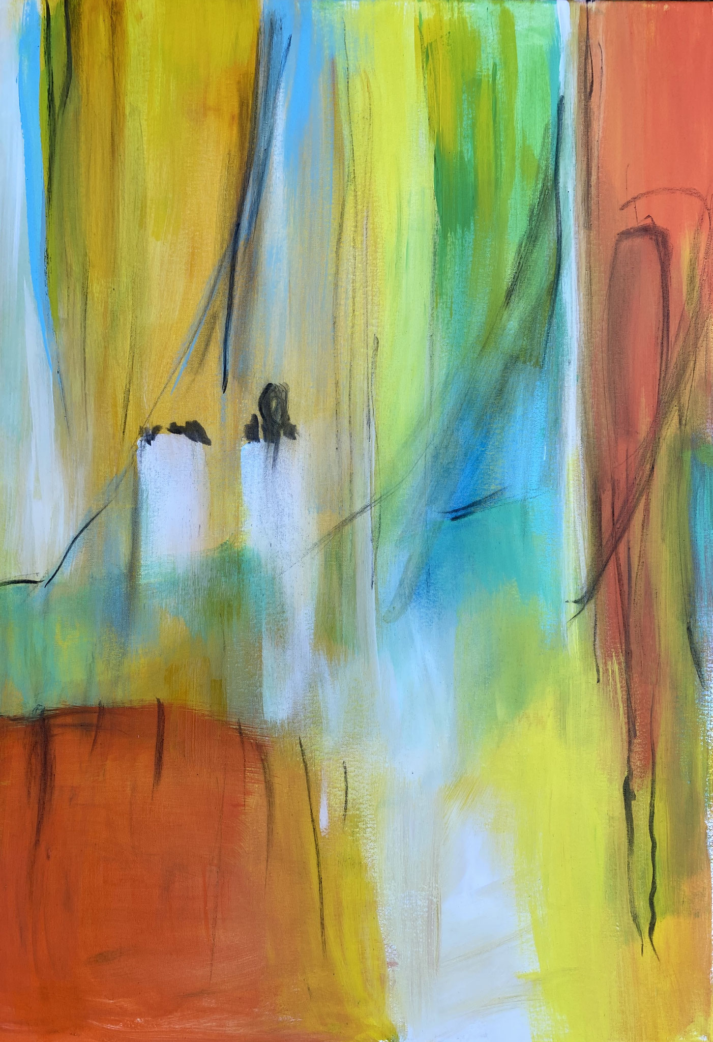 Licht Spuren II | 70 x 100 cm | Acryl auf Leinwand | 2020
