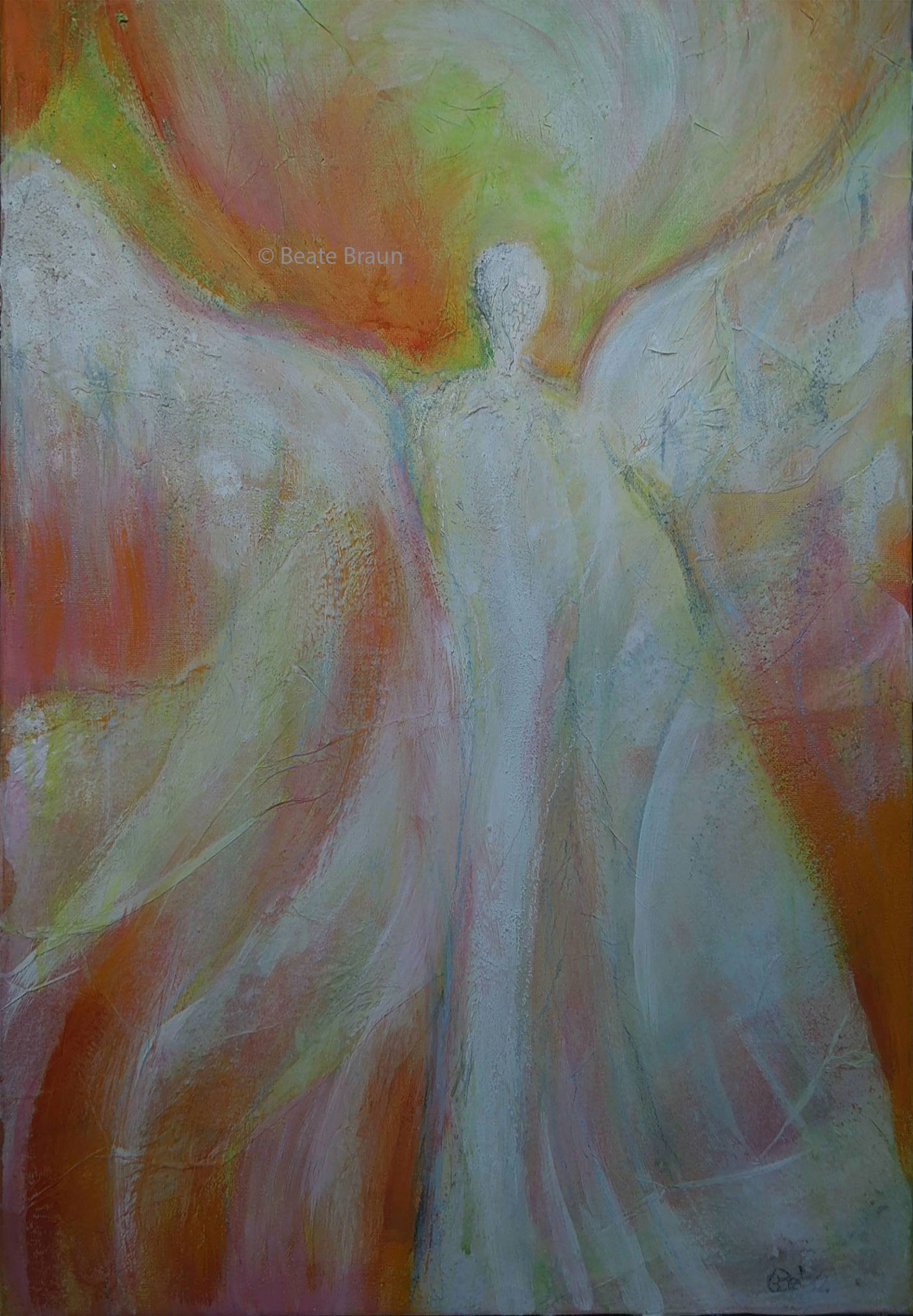 Engel der Leichtigkeit | 30 x 40 cm | Mischtechnik auf Leinwand | 2023