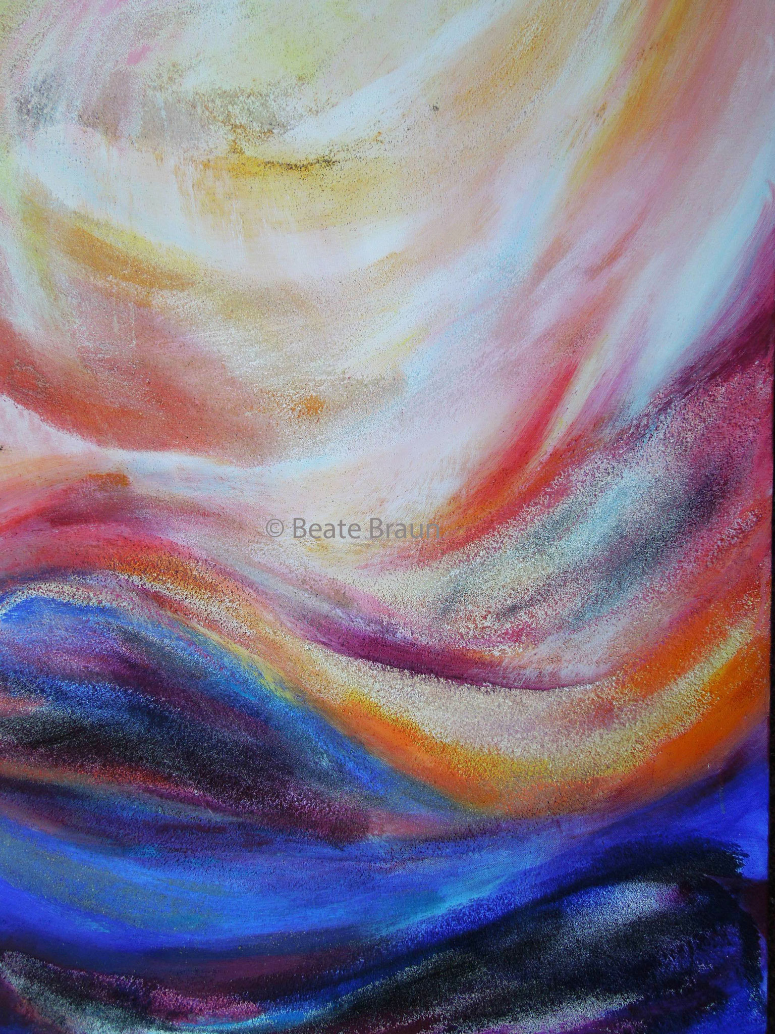 Die Himmel erzählen | 70 x 100 cm | Mischtechnik auf Leinwand | 2005