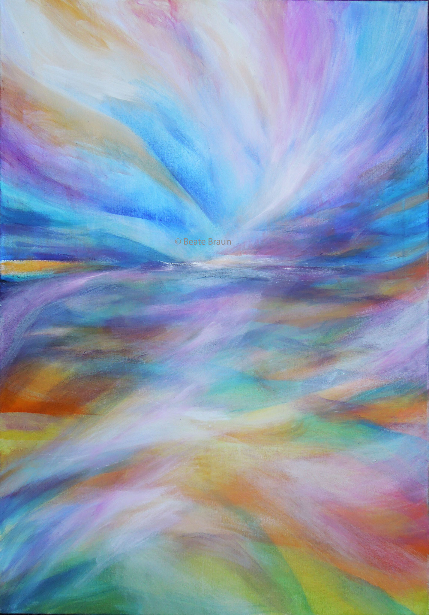 Spiegelung  | 70 x 100 cm | Eitempera auf Leinwand | 2017