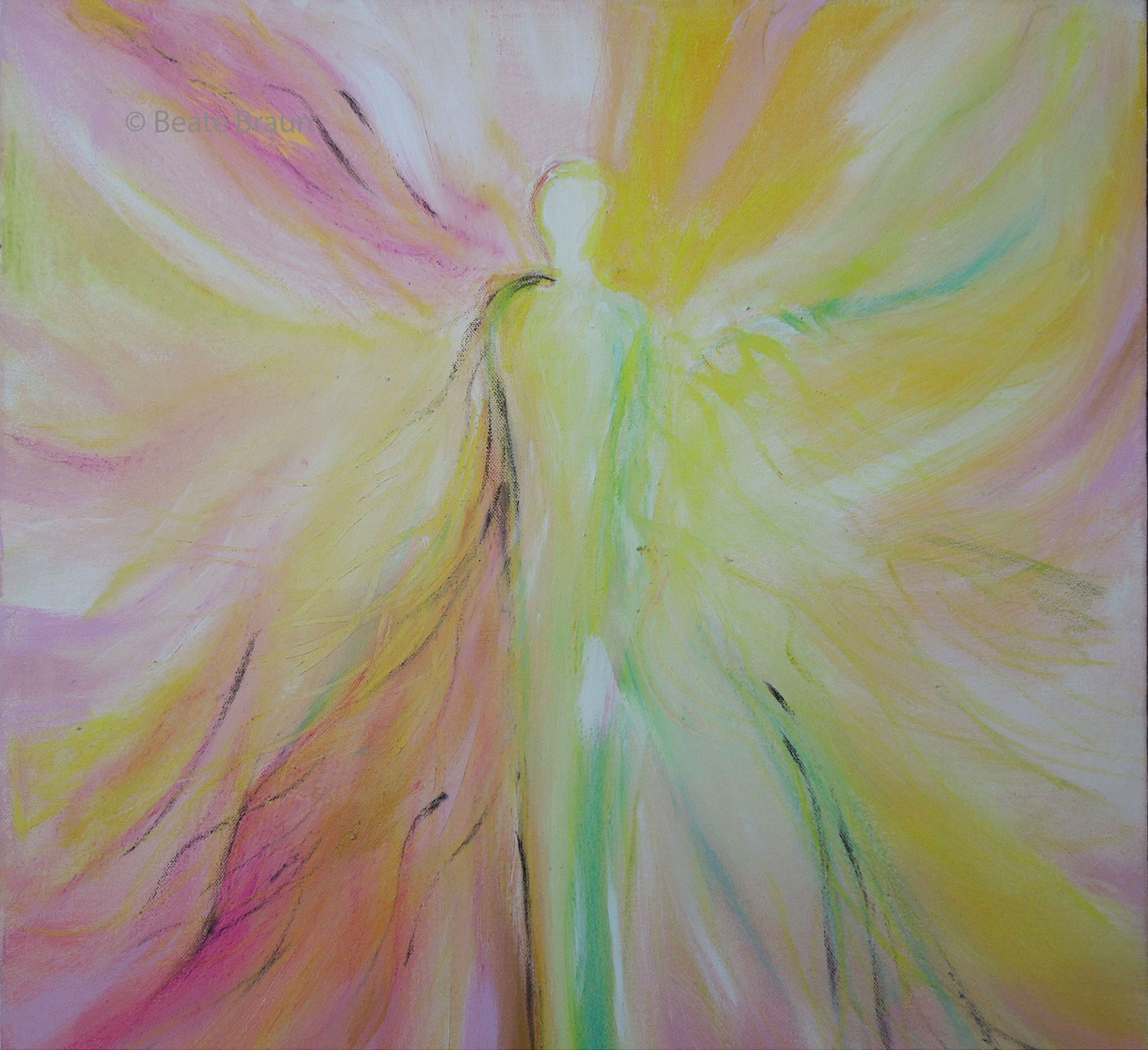 Engel der Kreativität | 80 x 80 cm | Acryl auf Leinwand | 