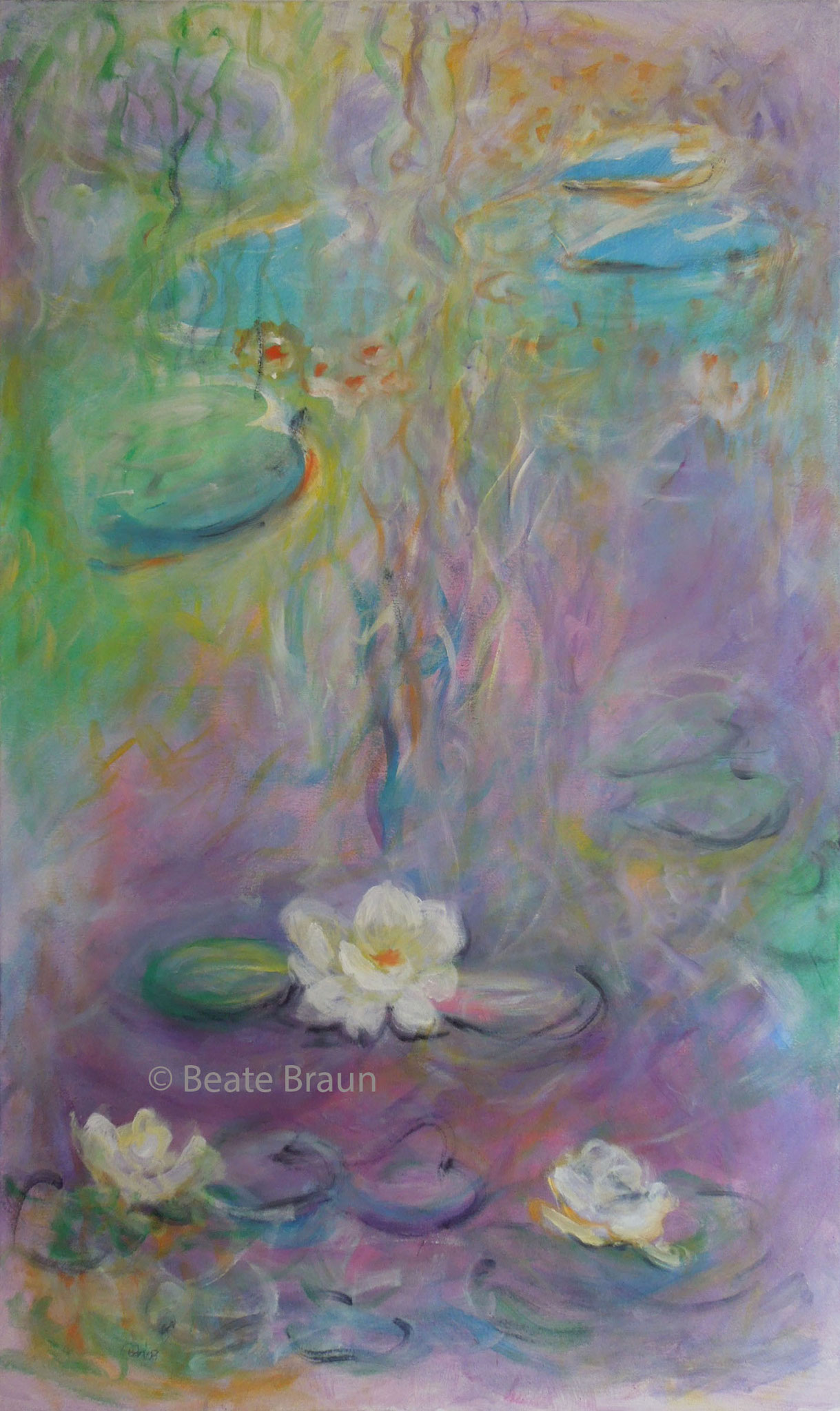 Lotusflower | 90 x 150 cm | Eitempera auf Leinwand | 2016
