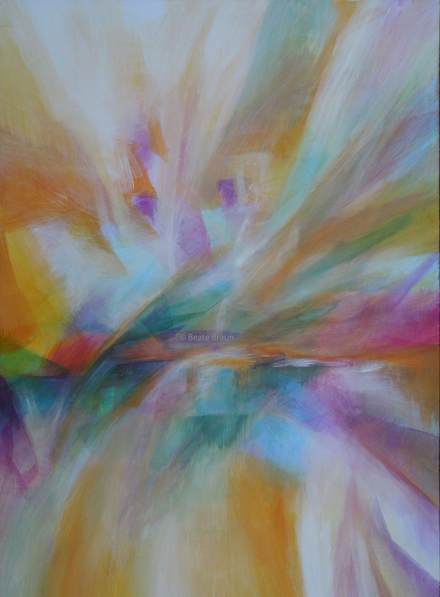 Kristalllandschaft | 70 x 100 cm | Eitempera auf Leinwand | 2017