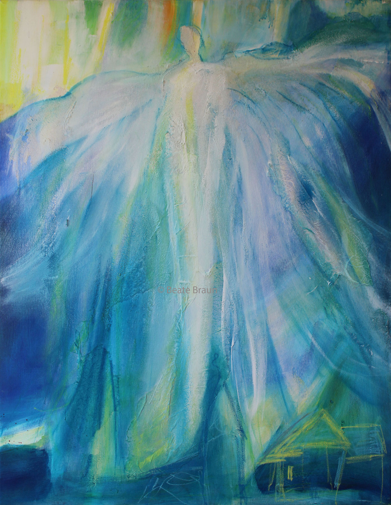 Ich umfasse alles | 100 x 100 cm | Acryl auf Leinwand | 