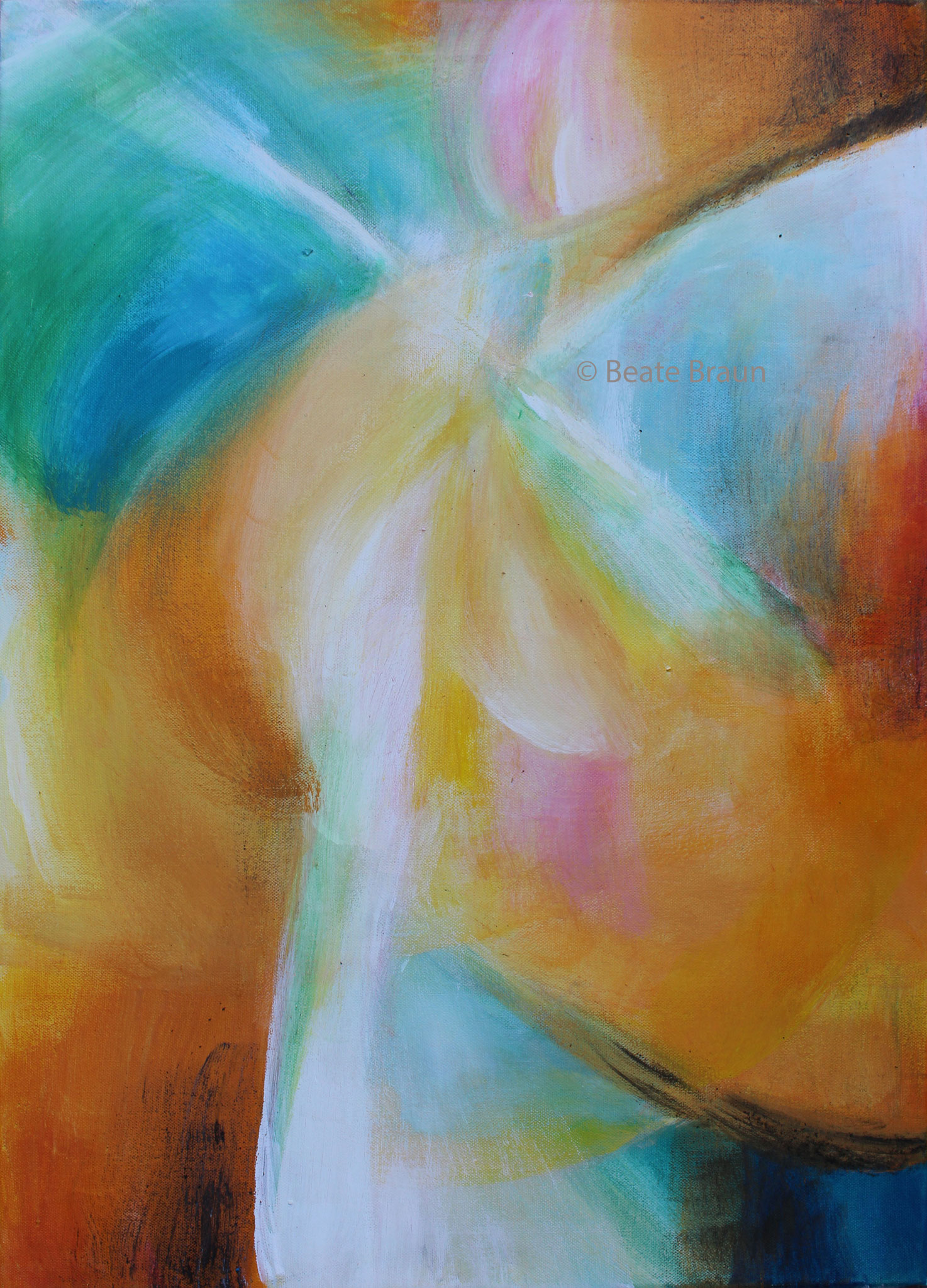 Lichtspur | 60 x 80 cm | Mischtechnik auf Leinwand | 2016