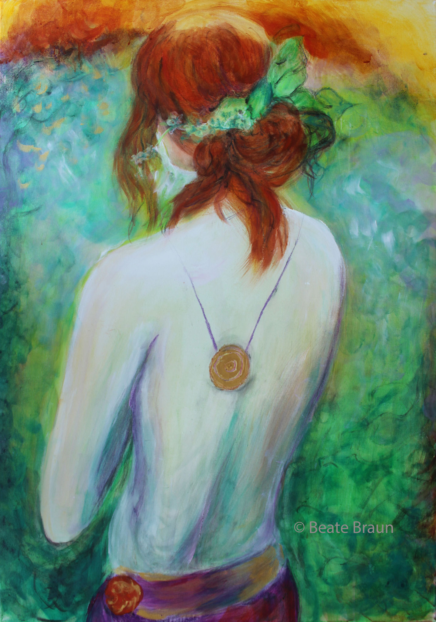 An den Quellen des Herzens | 50 x 100 cm | Eitempera auf Leinwand | 2018