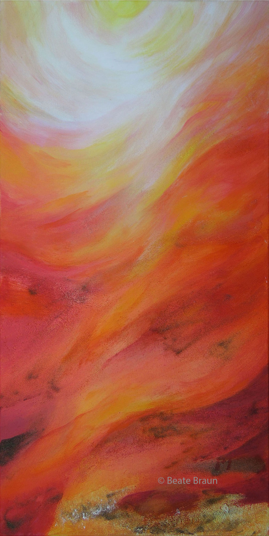 Feuerfluss| 50 x 100 cm | Mischtechnik auf Leinwand | 2016