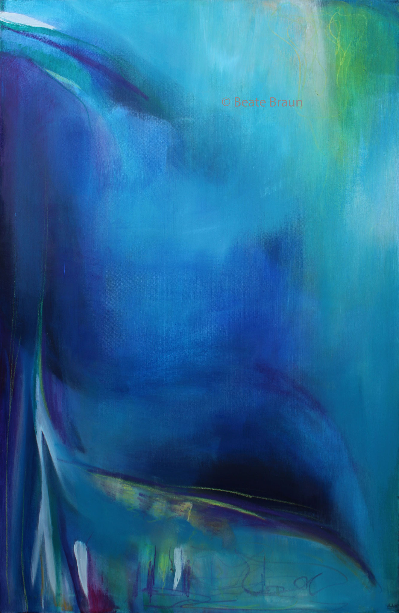 Blaues Wunder 2 Dyptichon | 65 x 100 cm | Acryl auf Leinwand | 2008