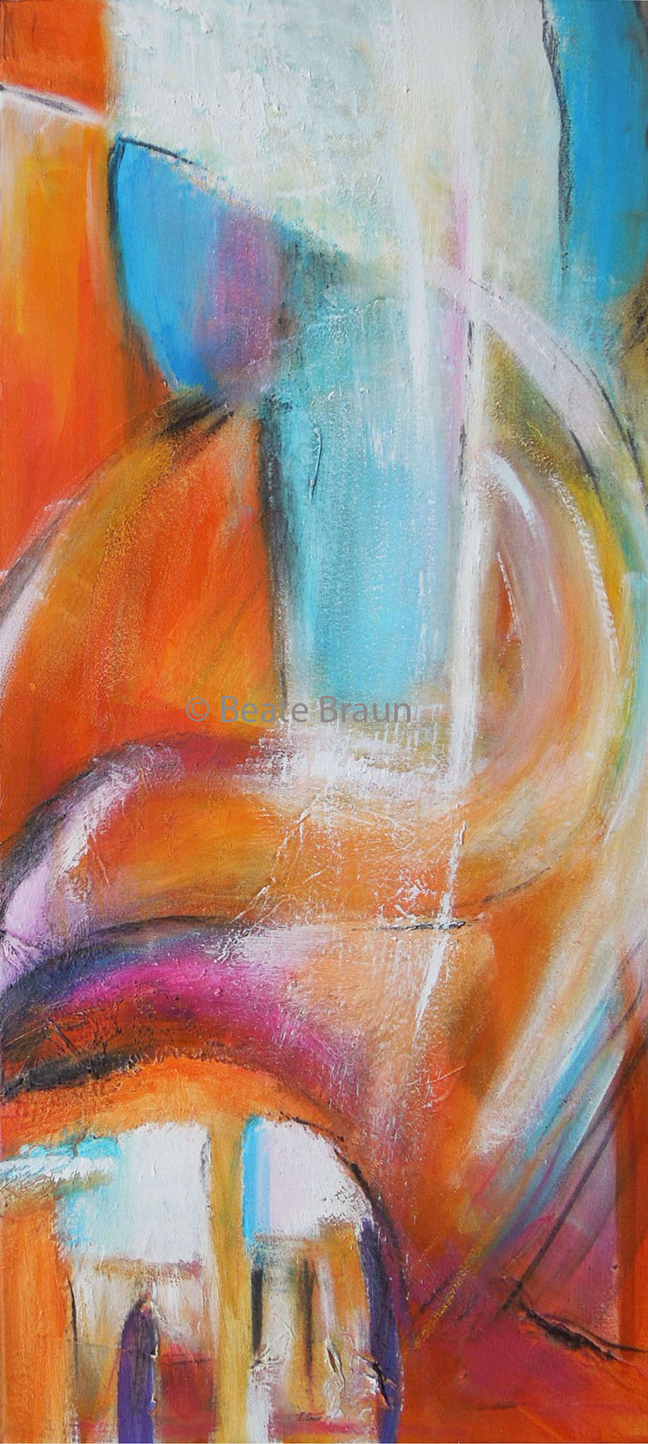 Fantasie der Elemente 2 | 50 x 100 cm | Mischtechnik auf Leinwand | 2014