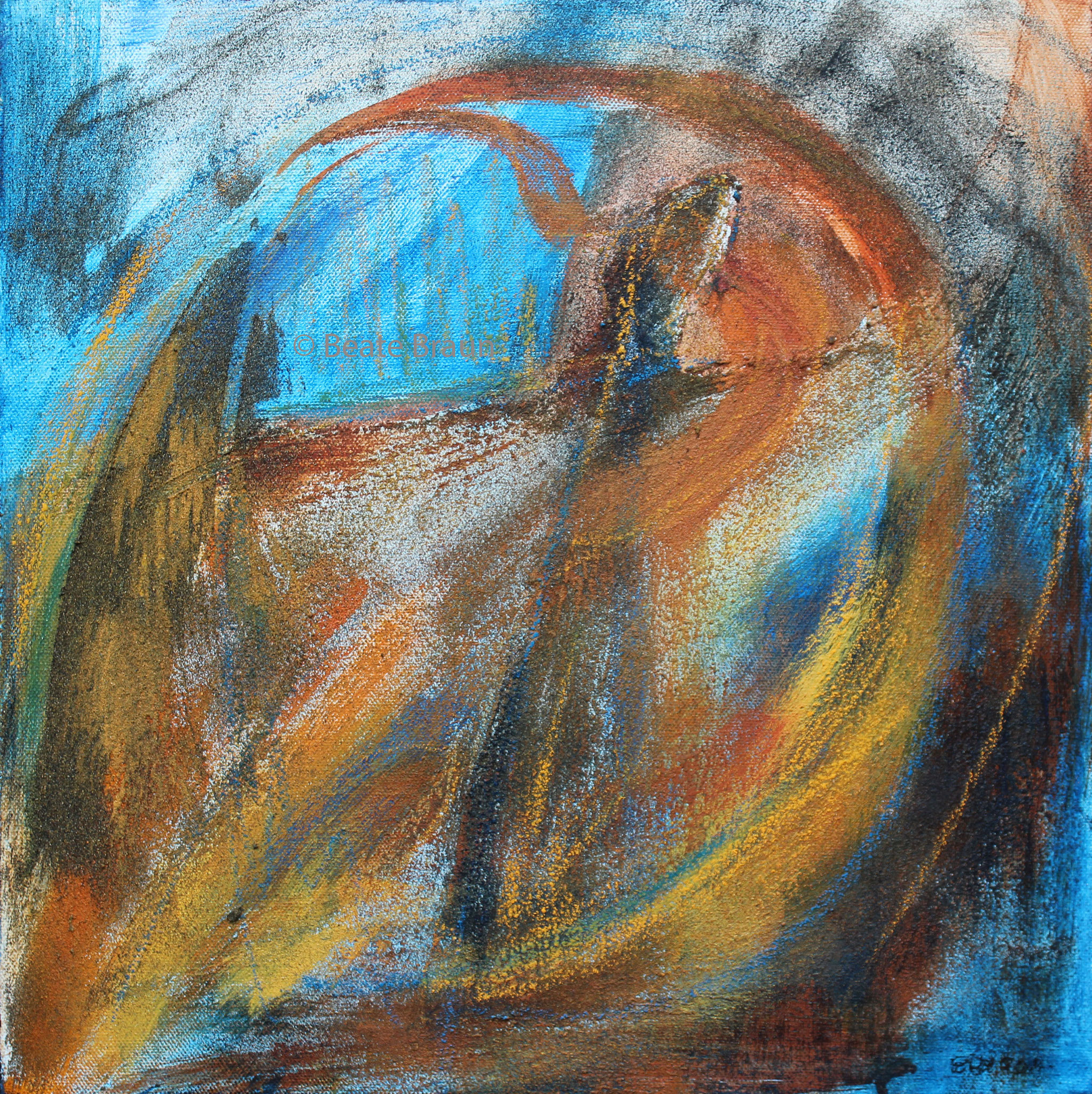 Der ewige Kreis | 50 x 50 cm | Mischtechnik mit Vulkansand auf Leinwand | 2016