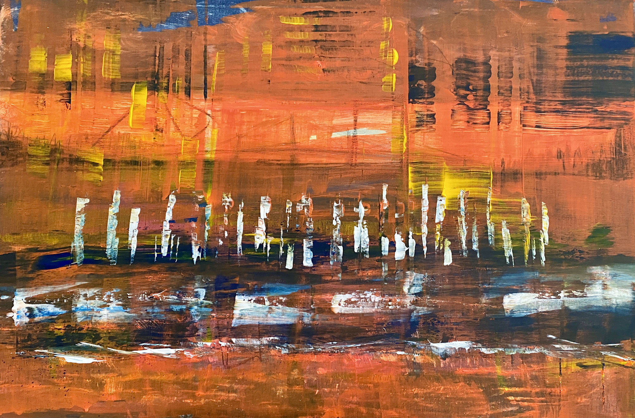Sunset in the City, 1.4 x 1.2 m