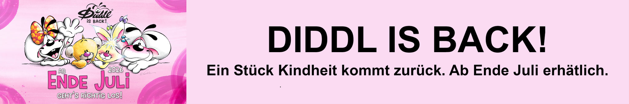 Diddl is back! Ein Stück Kindheit kommt zurück! Ab Ende Juli bei zauberhaft Holz.Perle.Kind.