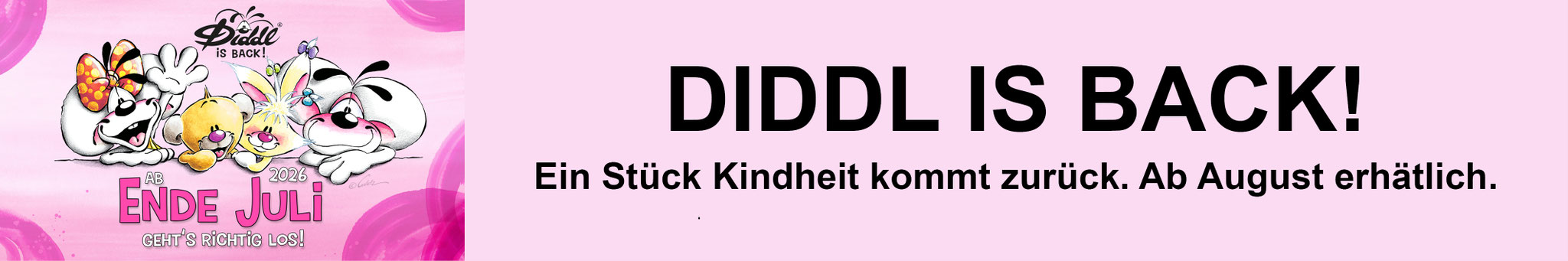 Diddl is back! Ab August im Onineshop bei zauberhaft Holz.Perle.Kind.