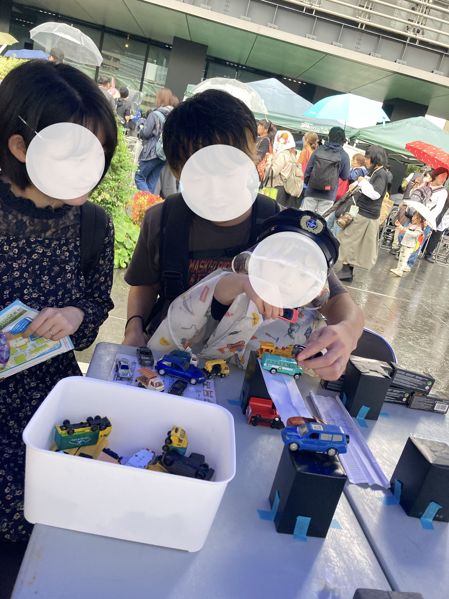 働く車好きのお子様、親子３人で参加してくれました！
