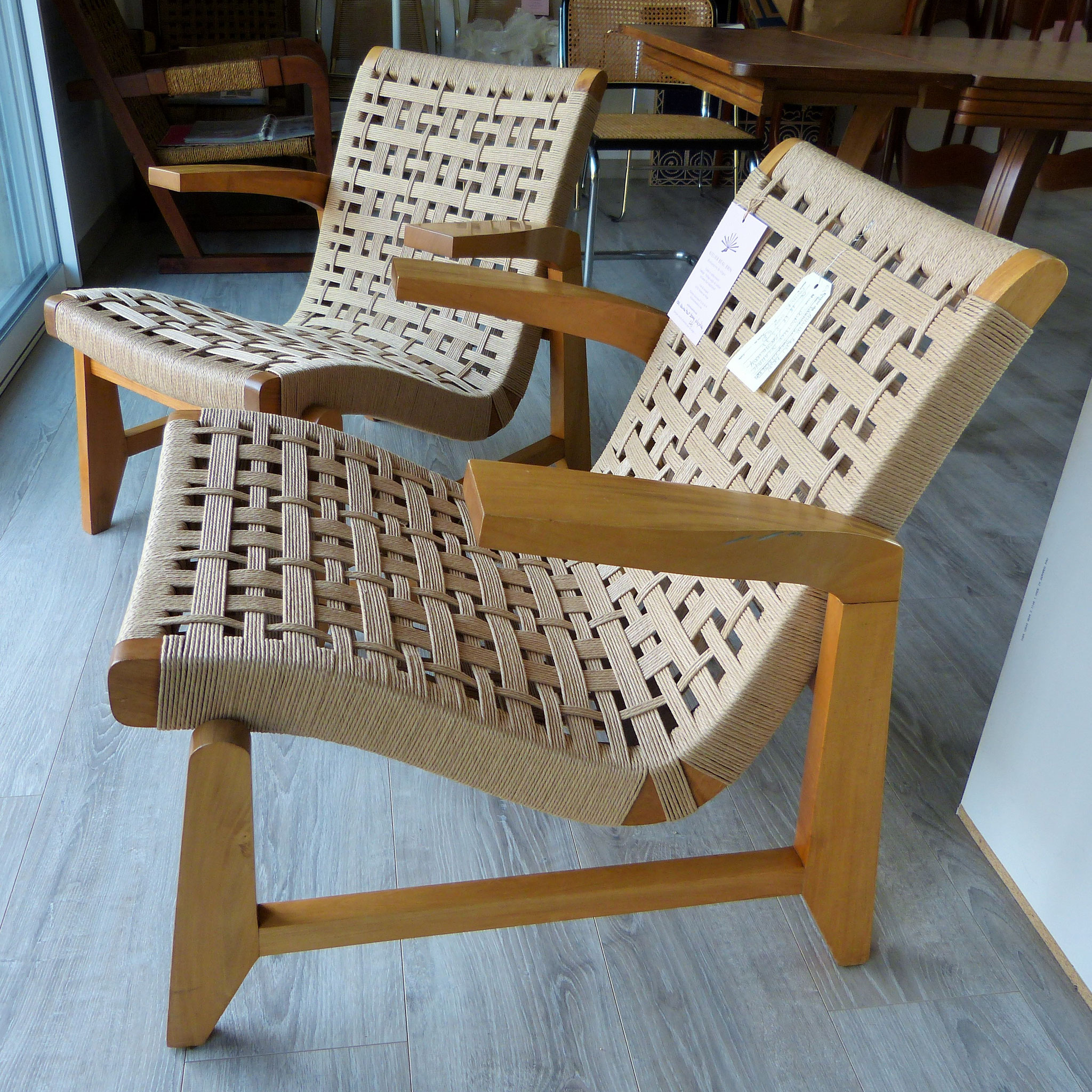 FAUTEUILS ITALIENS années 1960 (corde danoise)