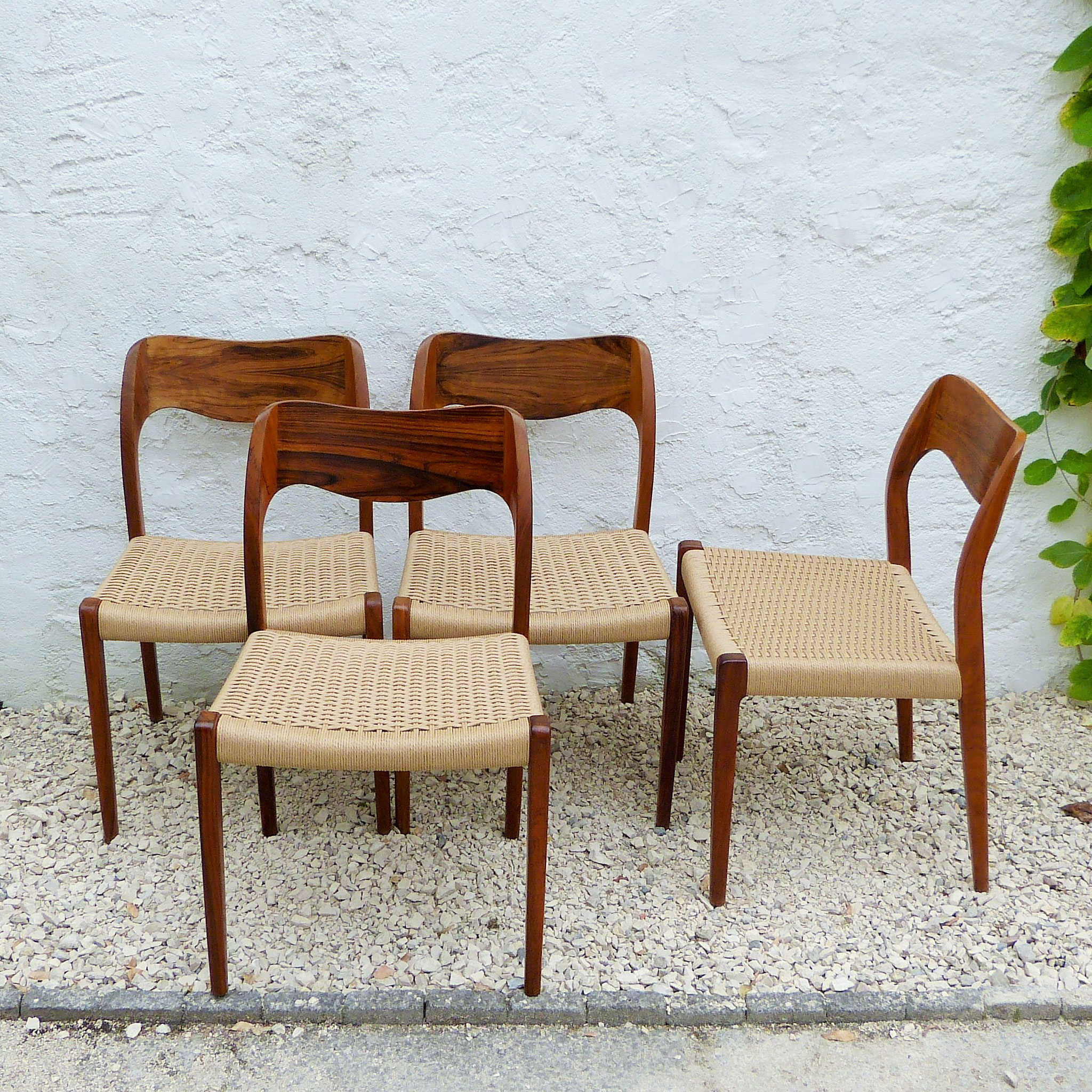 CHAISES N.O.MØLLER modèle no.71 de 1951 (corde danoise)