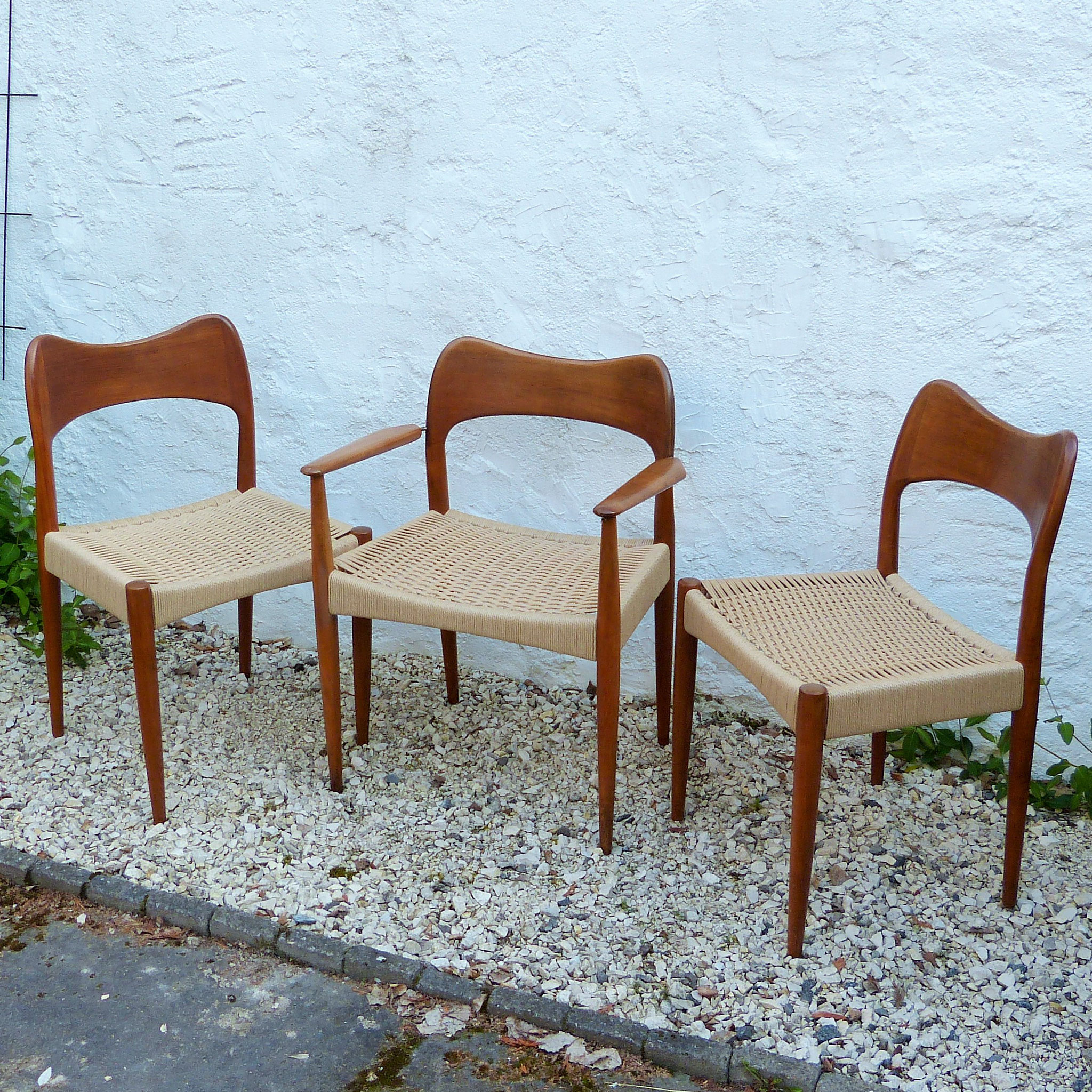 SIÈGES A.HOVMAND-OLSEN ca 1960 (corde danoise)