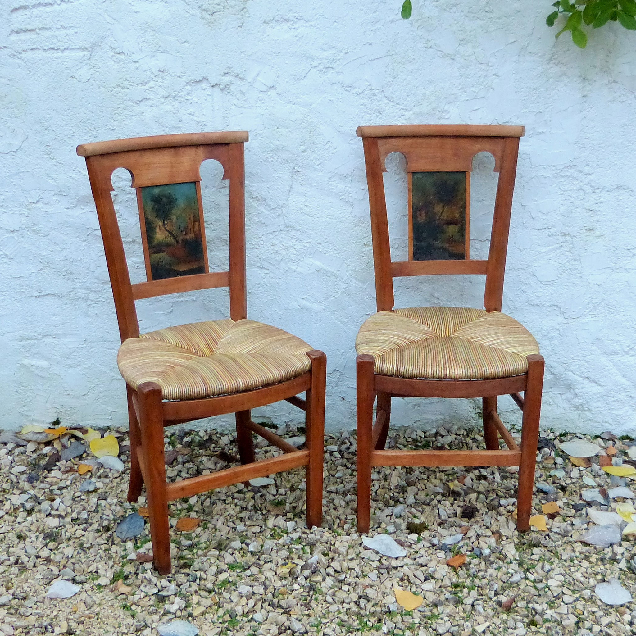 CHAISES DIRECTOIRE fin XVIIIème siècle (recouvert seigle)