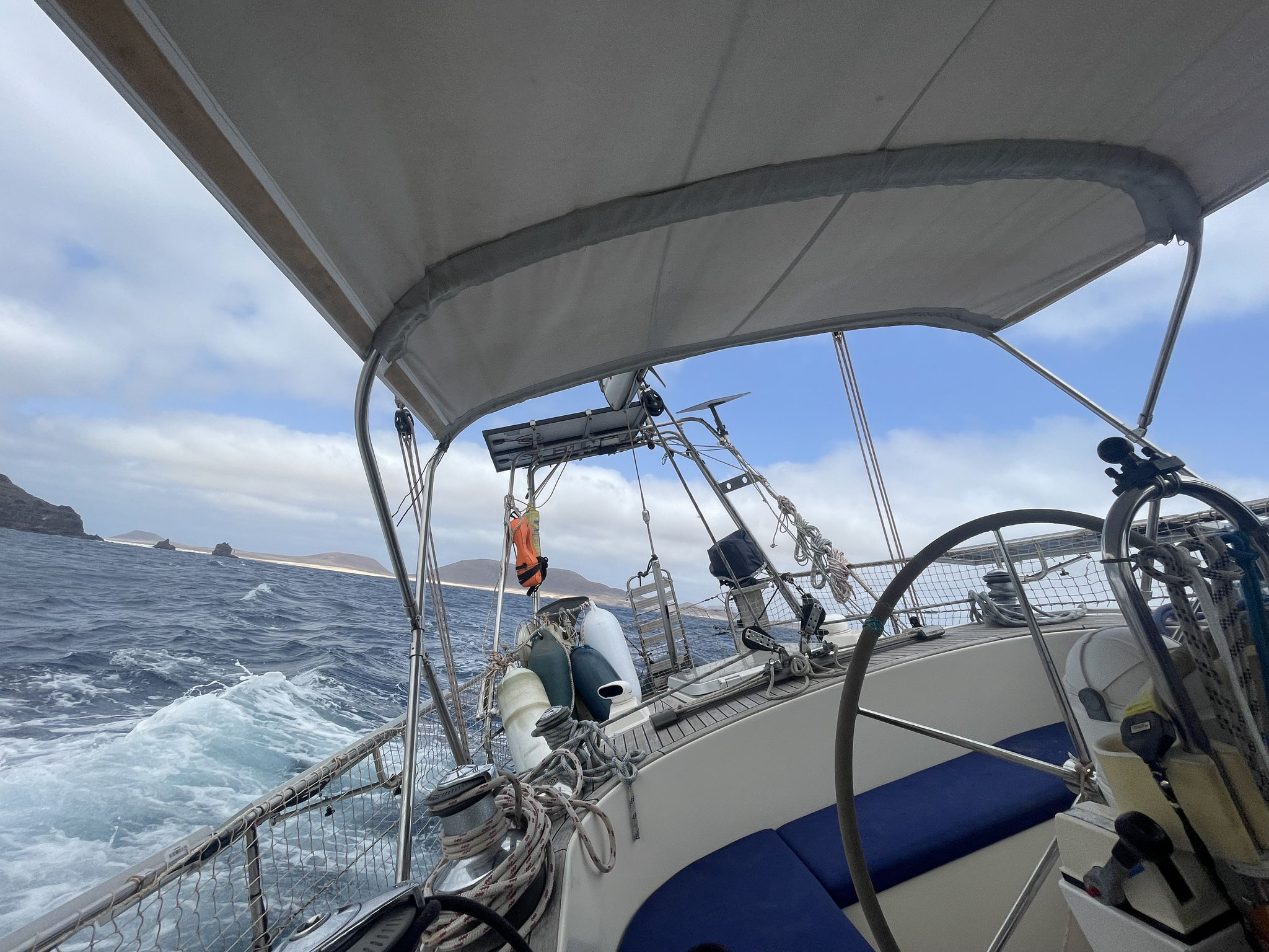 nach der Durchfahrt zwischen La Graciosa und Lanzarote