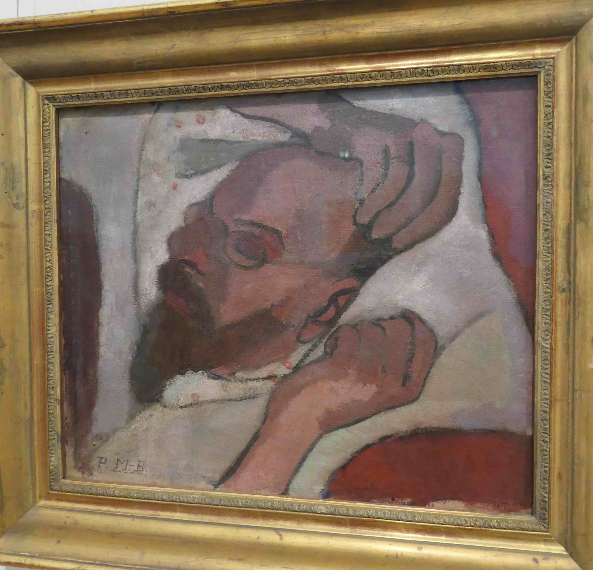 Paula Modersohn-Becker, Otto Modersohn schlafend, Öltempera auf Leinwand, 1907 Modersohn-Becker Museum, Bremen