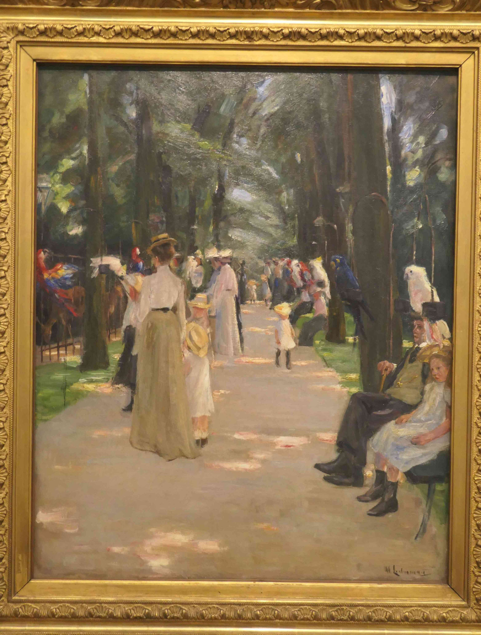 Max Liebermann, Papageienallee, Öl auf Leinwand, 1902, Kunsthalle Bremen