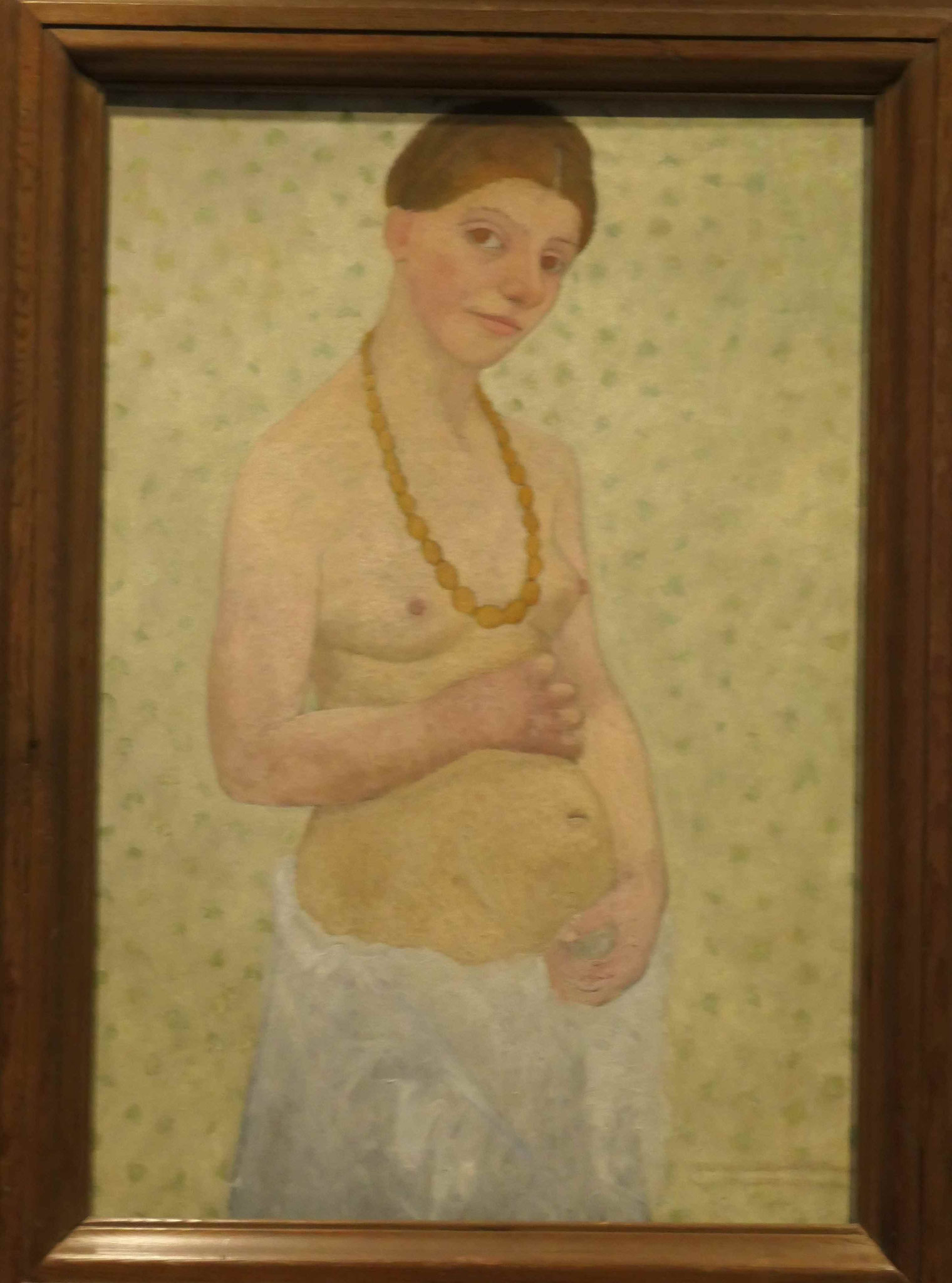 Paula Modersohn-Becker, Selbstbildnis am 6. Hochzeitstag, Öltempera auf Pappe, 1906,Modersohn-Becker Museum, Bremen