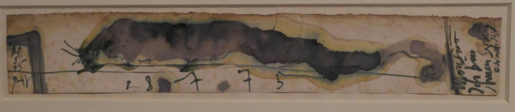 Horst Janssen, "Visitenkarte für einen Kriecher", Sonderausstellung "Lebensklekse-Todeszeichen", Sammlung Scharf-Gerstenberg, Berlin