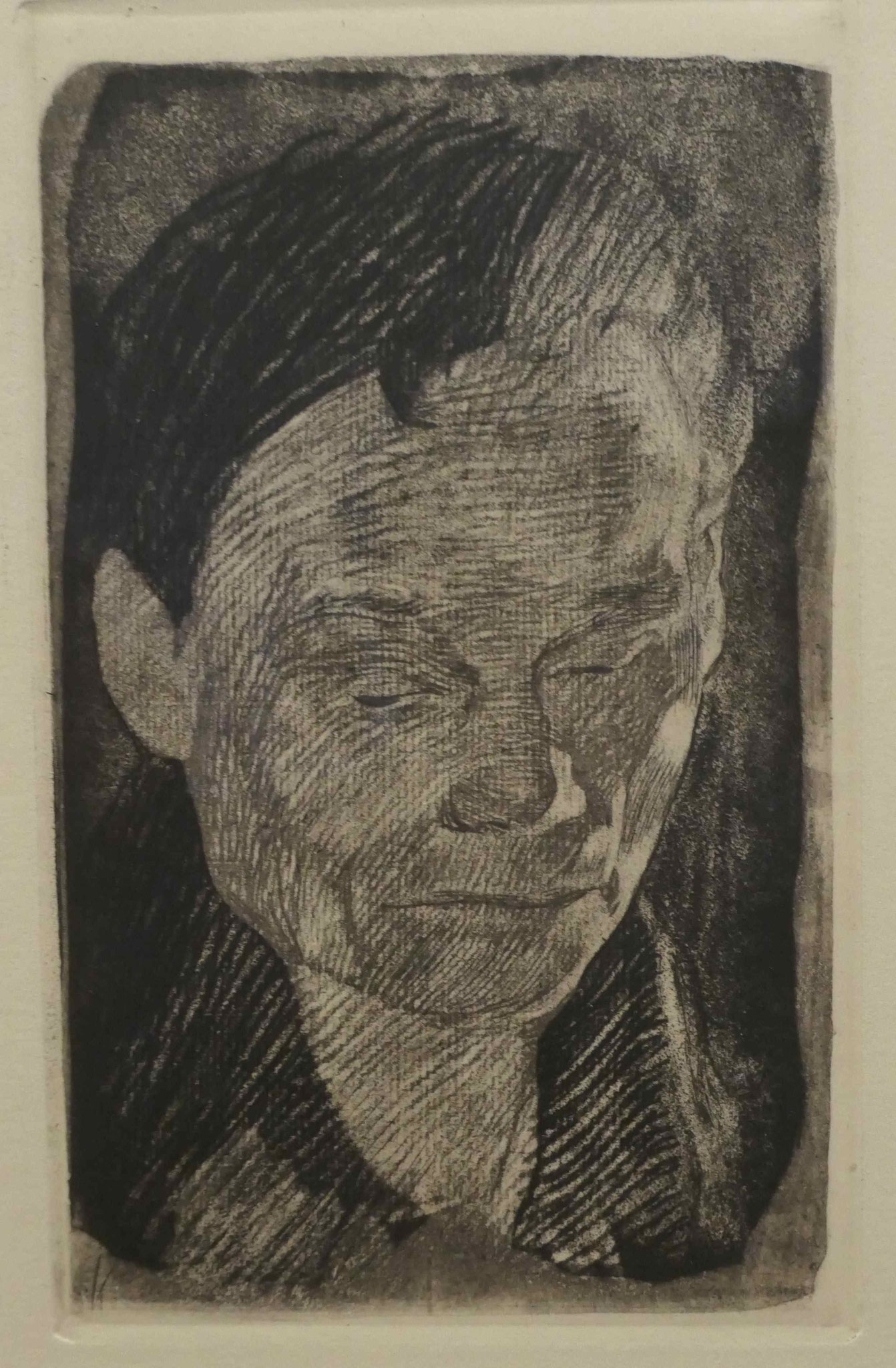 Käthe Kollwitz, Frauenkopf, Radierung, 1905, Käthe-Kollwitz-Museum, Berlin