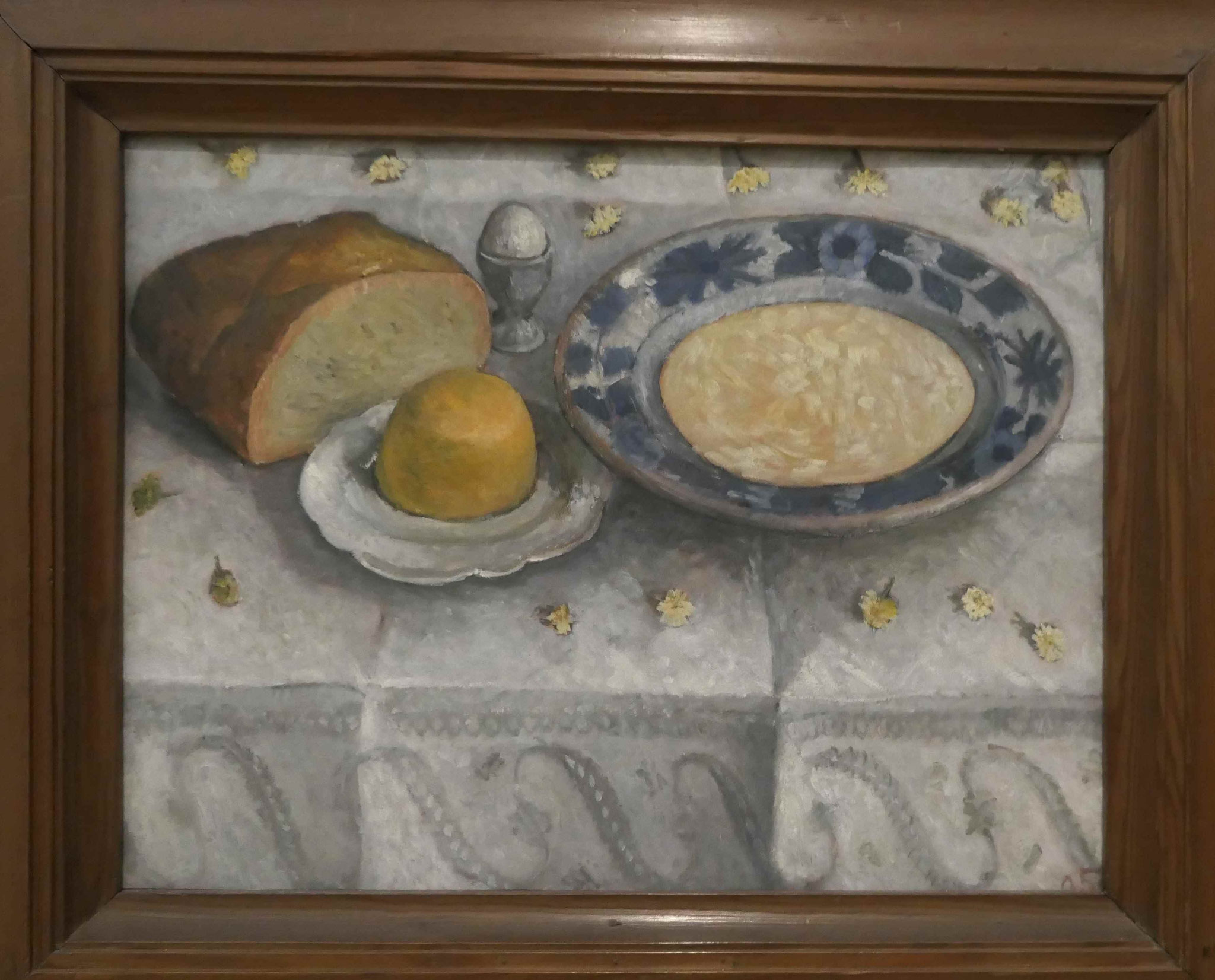 Paula Modersohn-Becker, Stillleben mit Milchsatte, Öltempera auf Pappe, 1905, Modersohn-Becker Museum, Bremen