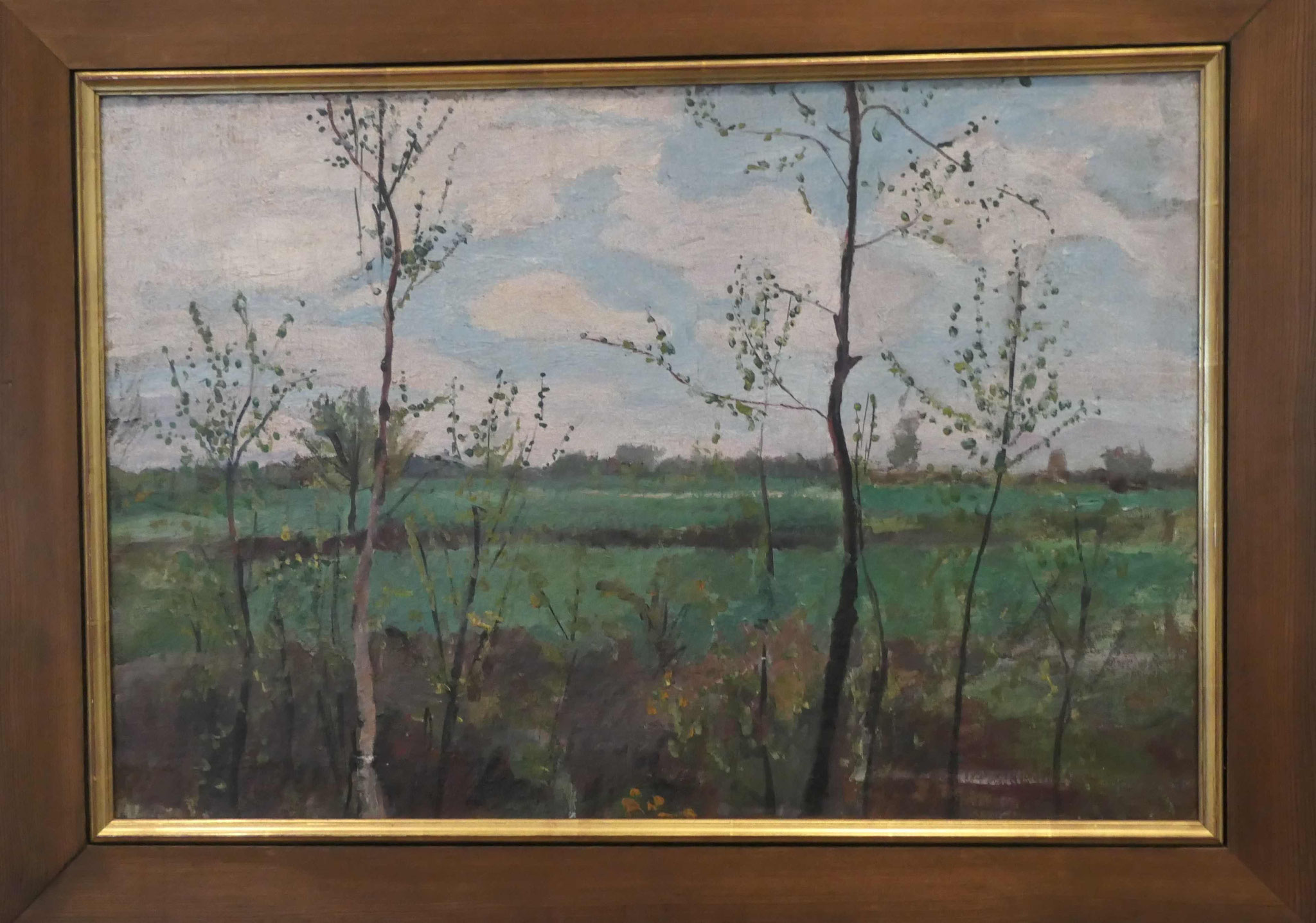 Paula Modersohn-Becker, Frühlingslandschaft, Öl auf Leinwand, 1901,Museum Barkenhoff, Worpswede