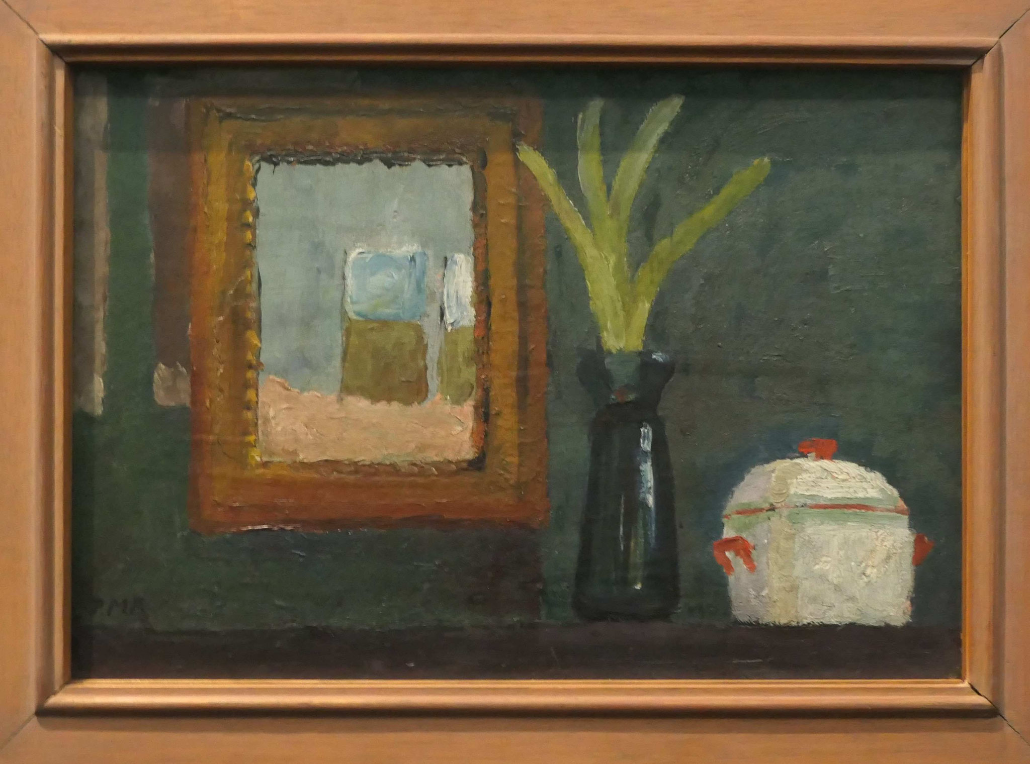Paula Modersohn-Becker, Stillleben mit Zuckerdose und Hyazinthe, Öl auf Pappe auf Holz, 1905,Modersohn-Becker Museum, Bremen