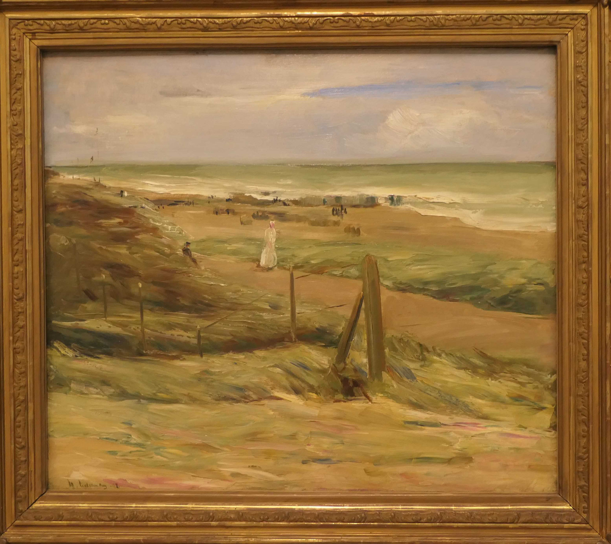 Max Liebermann, Dünenpromenade in Noordwijk, Öl auf Holz, 1908, Kunsthalle Bremen