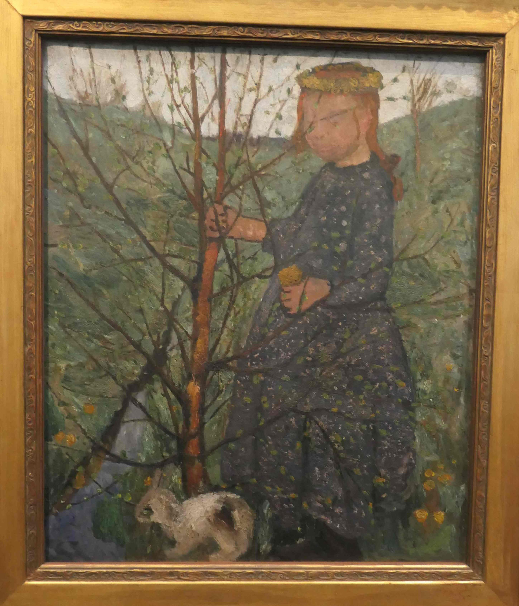 Paula Modersohn-Becker,  Kind mit Kaninchen, Öl auf Leinwand, 1903,Modersohn-Becker Museum, Bremen