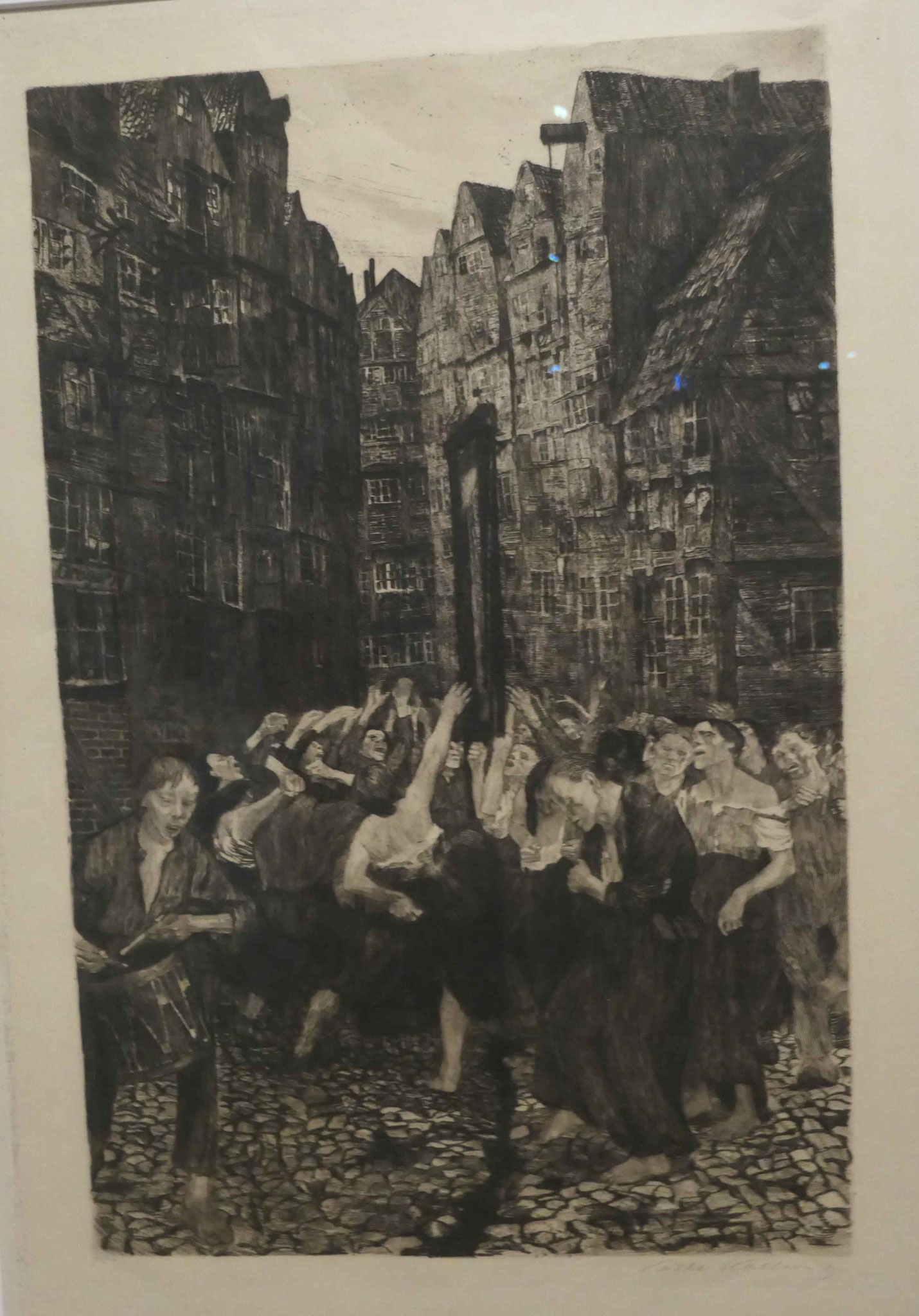 Käthe Kollwitz, Die Carmagnole, Radierung, 1901, Käthe-Kollwitz-Museum, Berlin