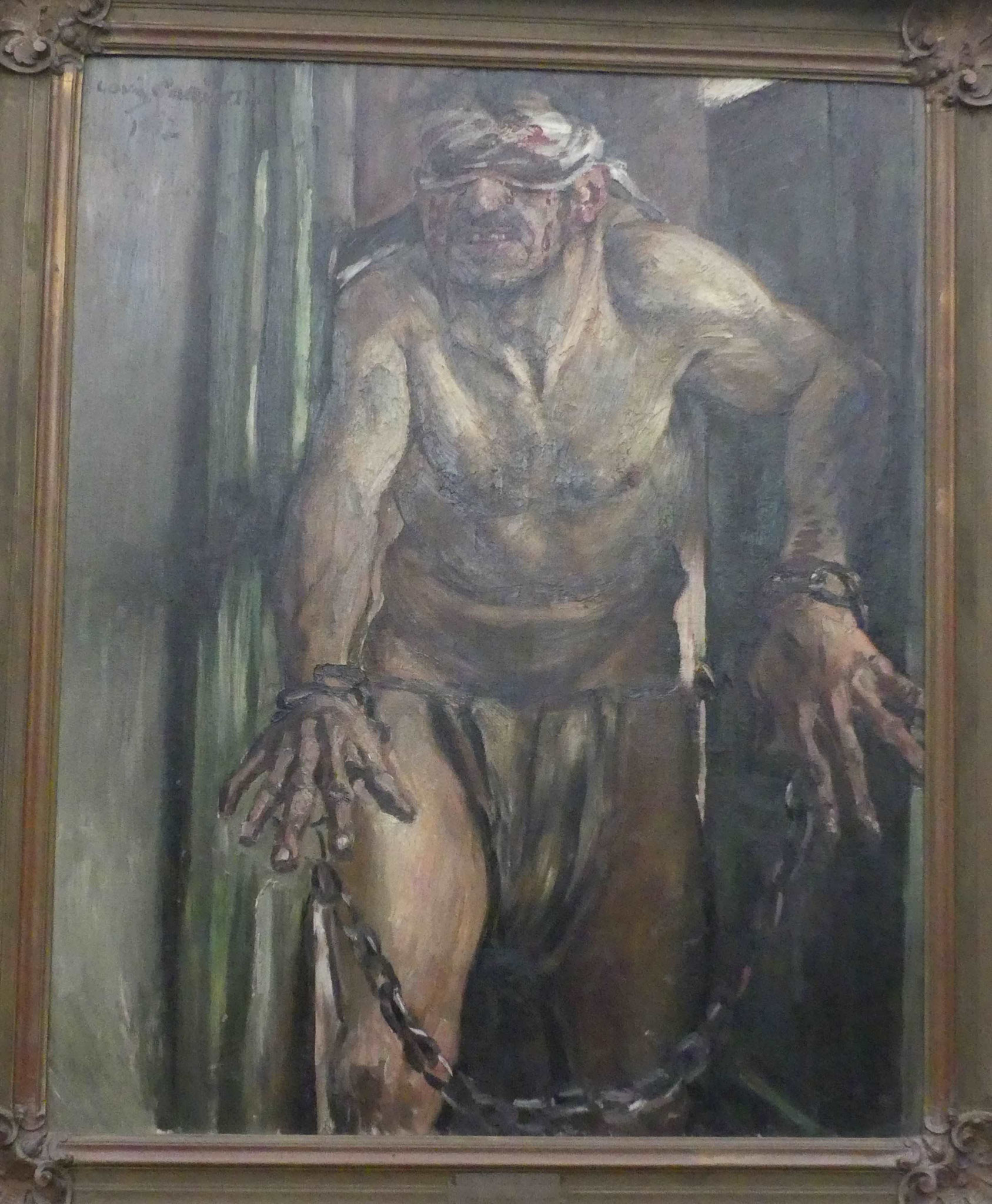 Lovis Corinth, Der geblendete Simson, 1912, Öl auf Leinwand.Nationalgalerie Berlin