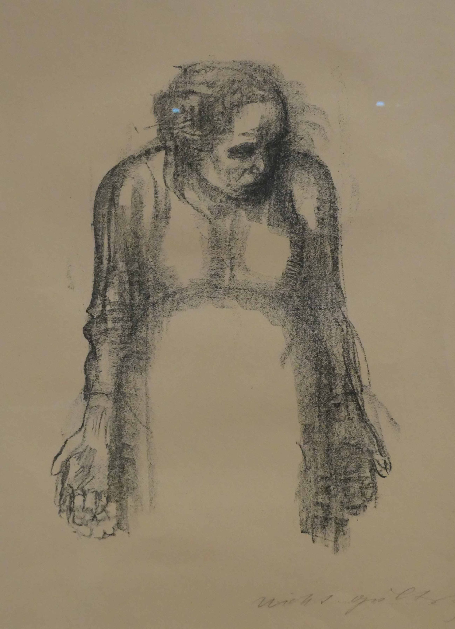 Käthe Kollwitz,  Die Witwe, Kreidelithografie, 1922, Käthe-Kollwitz-Museum, Berlin